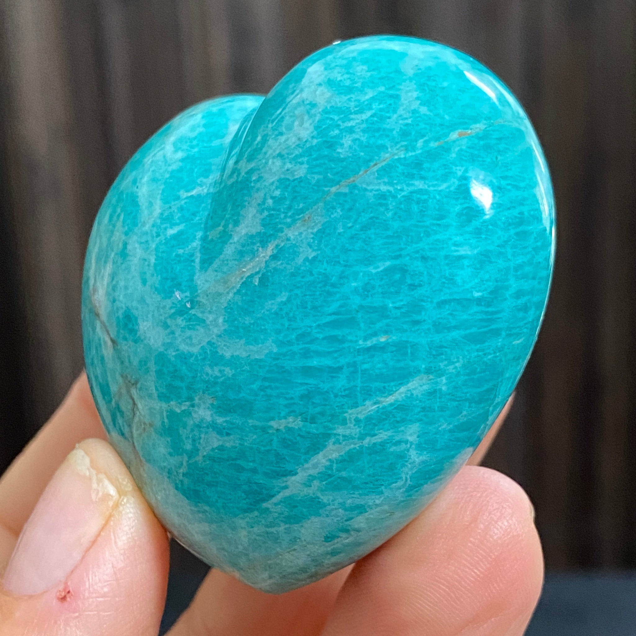 Amazonite & Smoky Quartz Heart – Madagascar