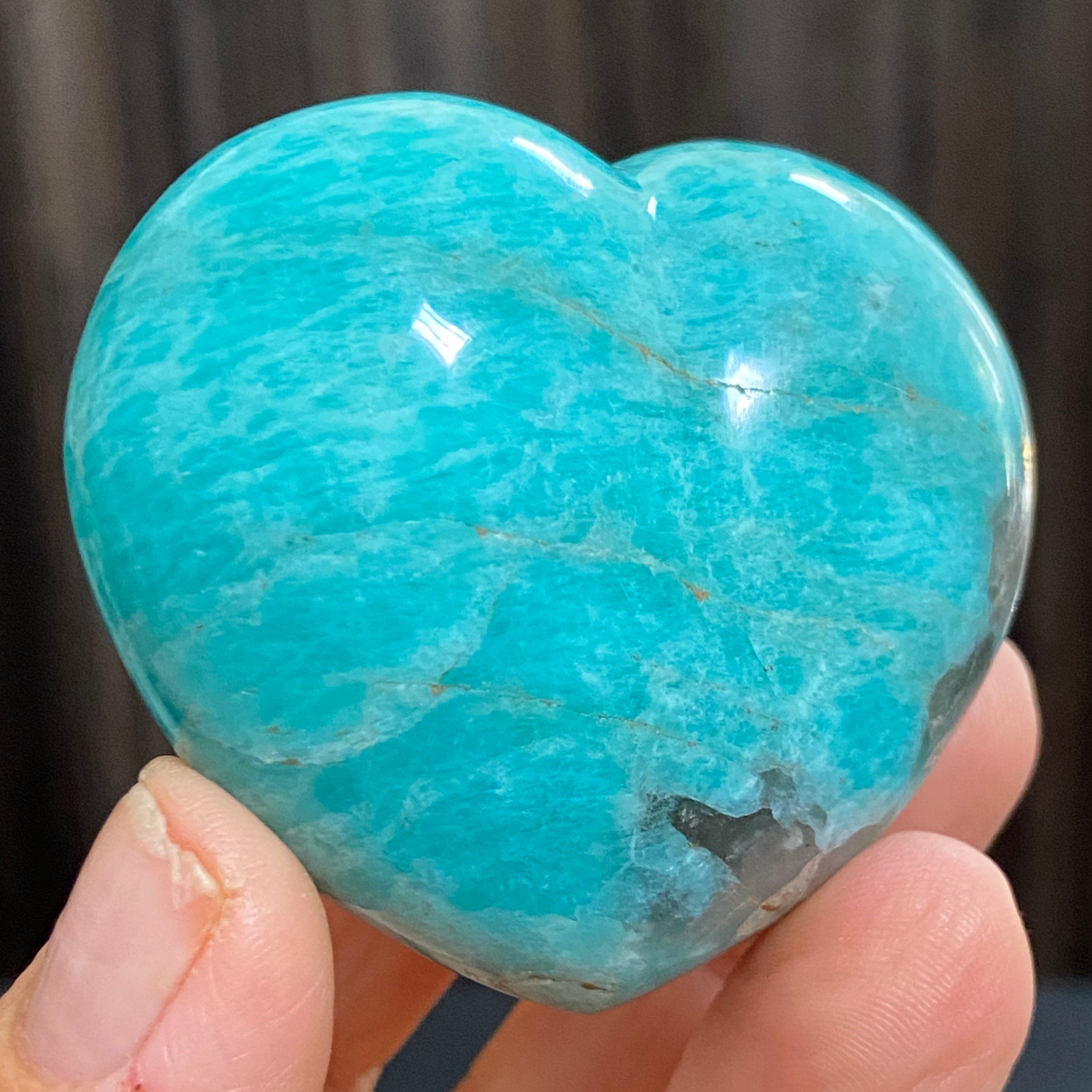 Amazonite & Smoky Quartz Heart – Madagascar