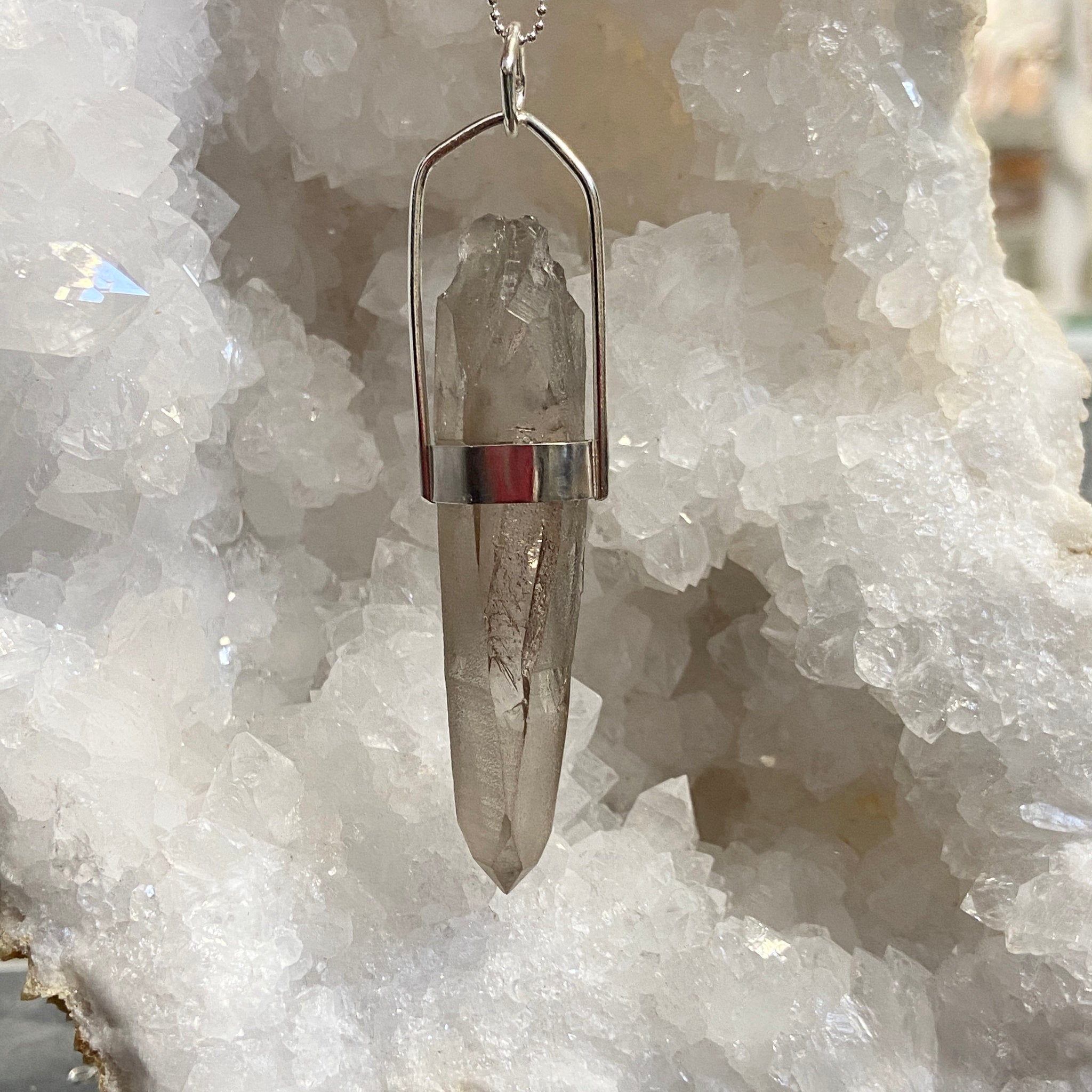 Smoky Lemurian Seed Pendant – Brazil - Bespoke by Song of the Sea