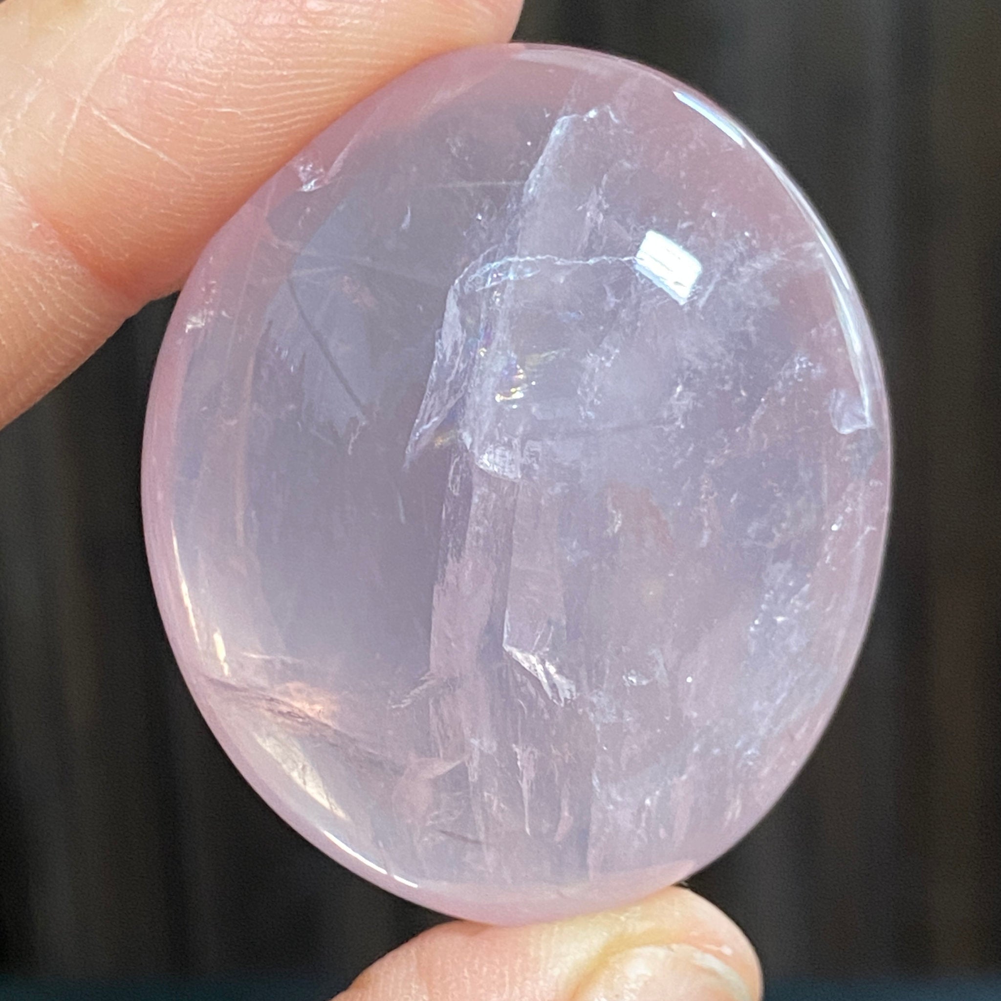 Gemmy Brazilian Rose Quartz Palmstone
