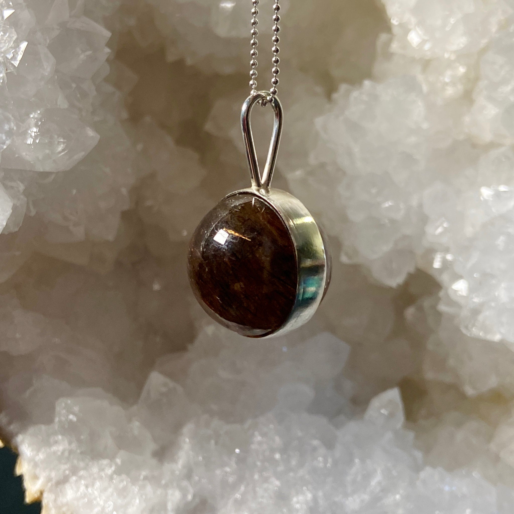 Rutilated Quartz Spinner Pendant - Bespoke by Song of the Sea