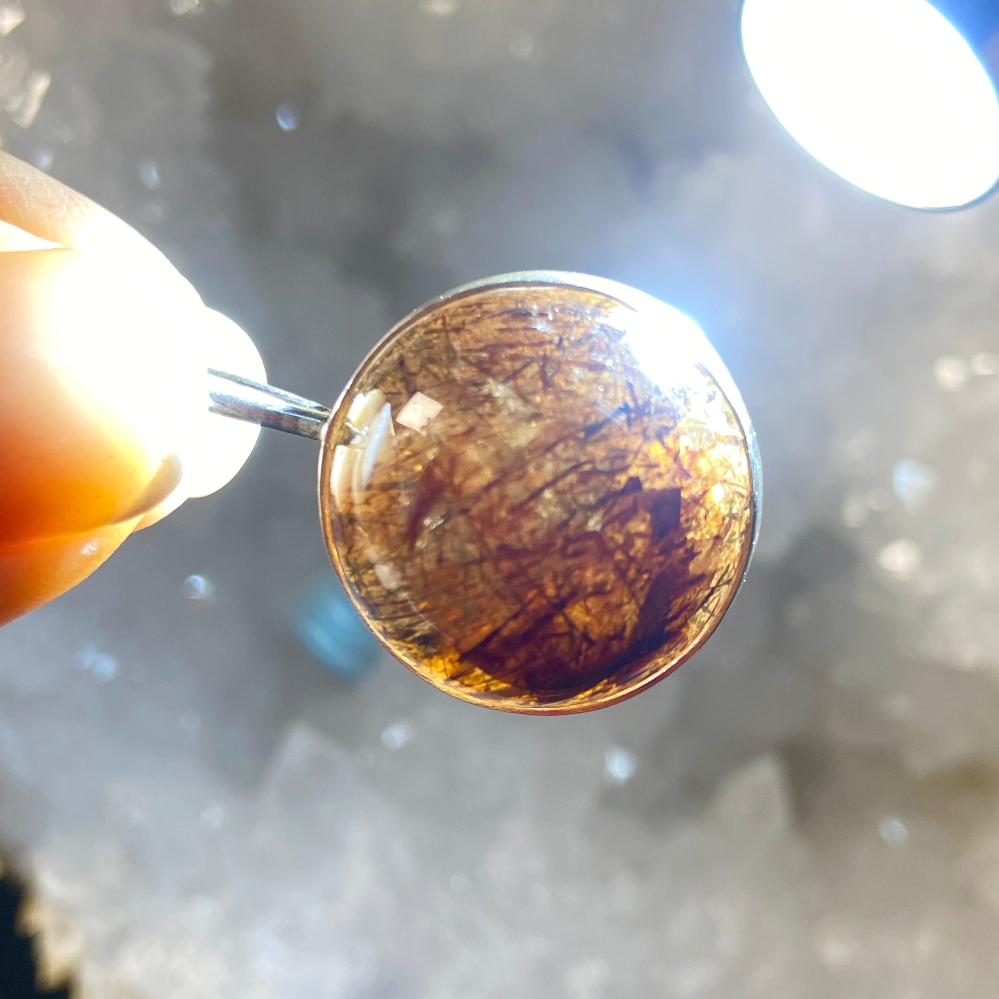 Rutilated Quartz Spinner Pendant - Bespoke by Song of the Sea