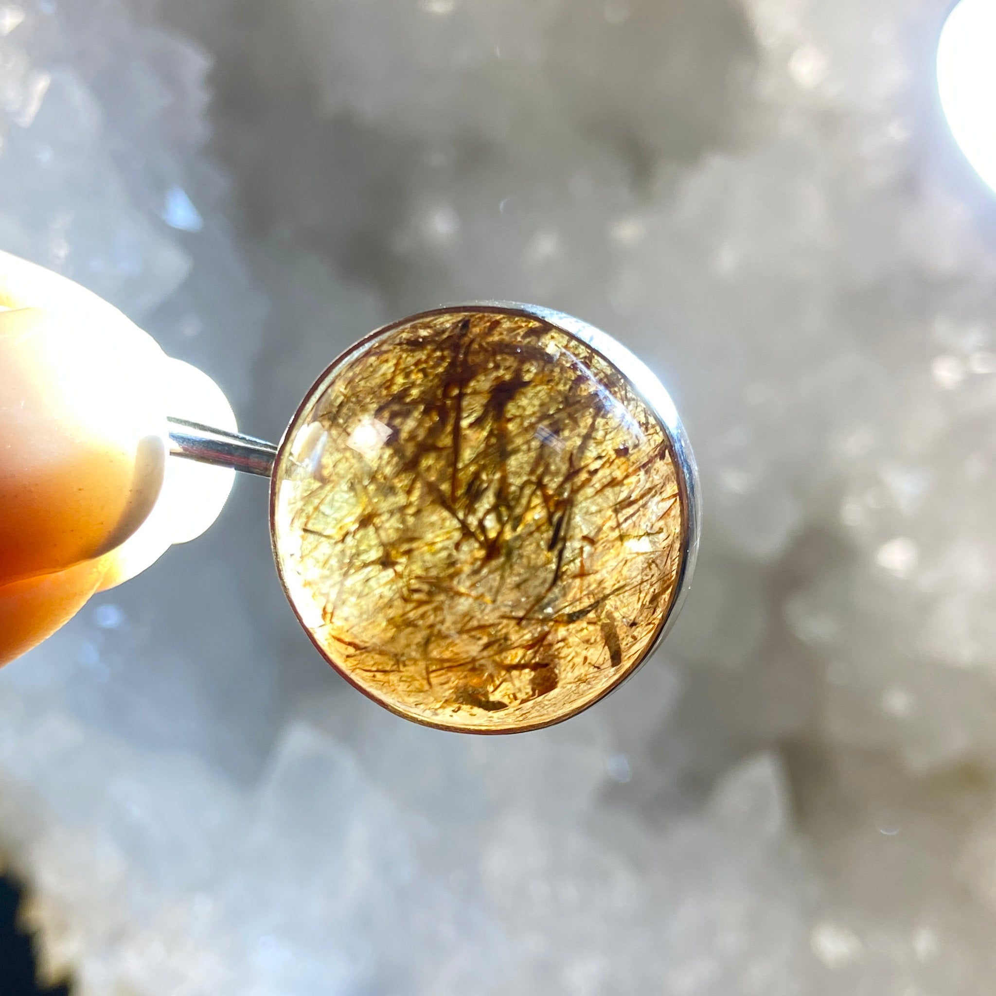 Rutilated Quartz Spinner Pendant - Bespoke by Song of the Sea