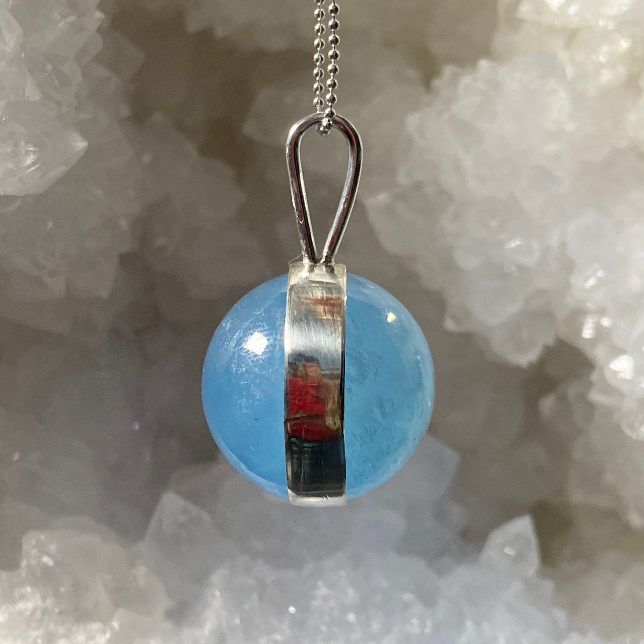 Aquamarine Spinner Pendant - Bespoke by Song of the Sea