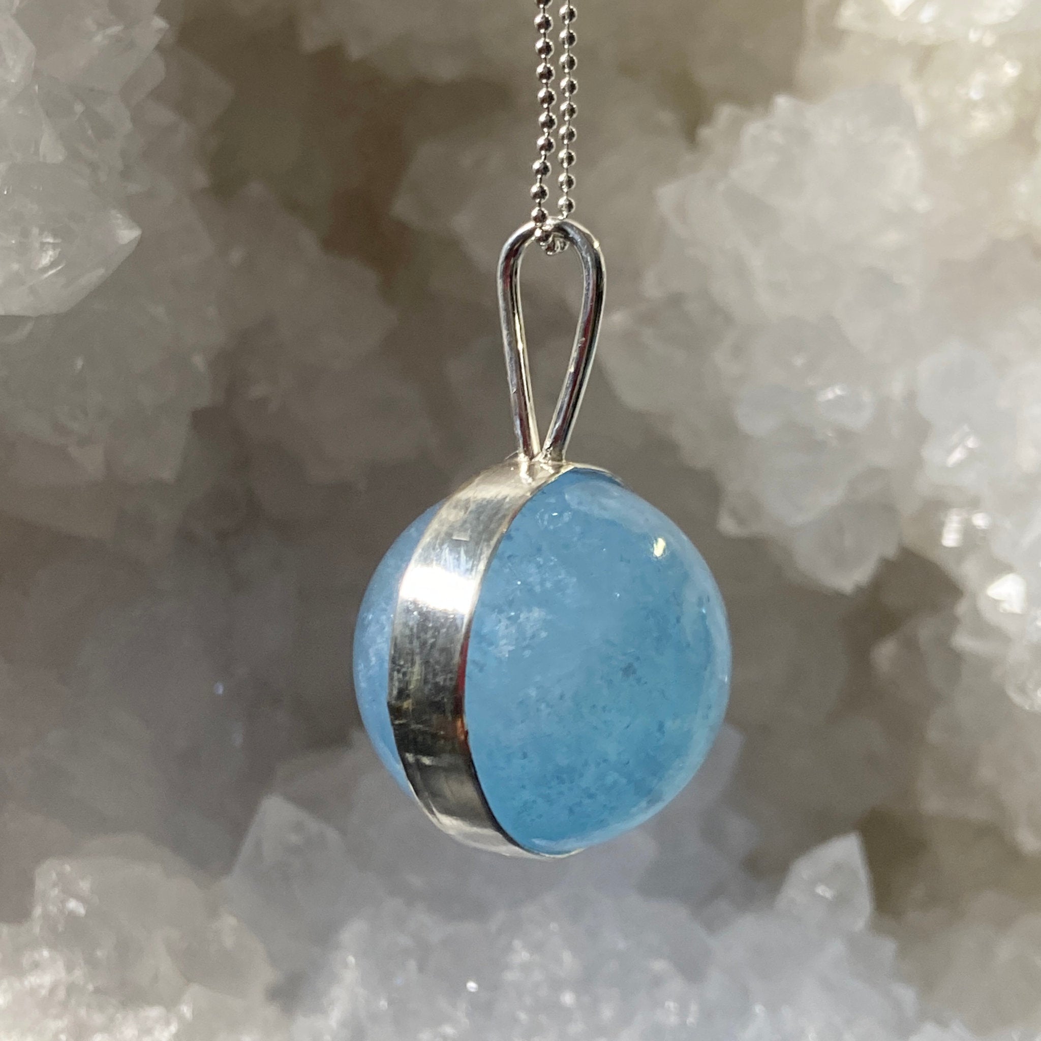 Aquamarine Spinner Pendant - Bespoke by Song of the Sea