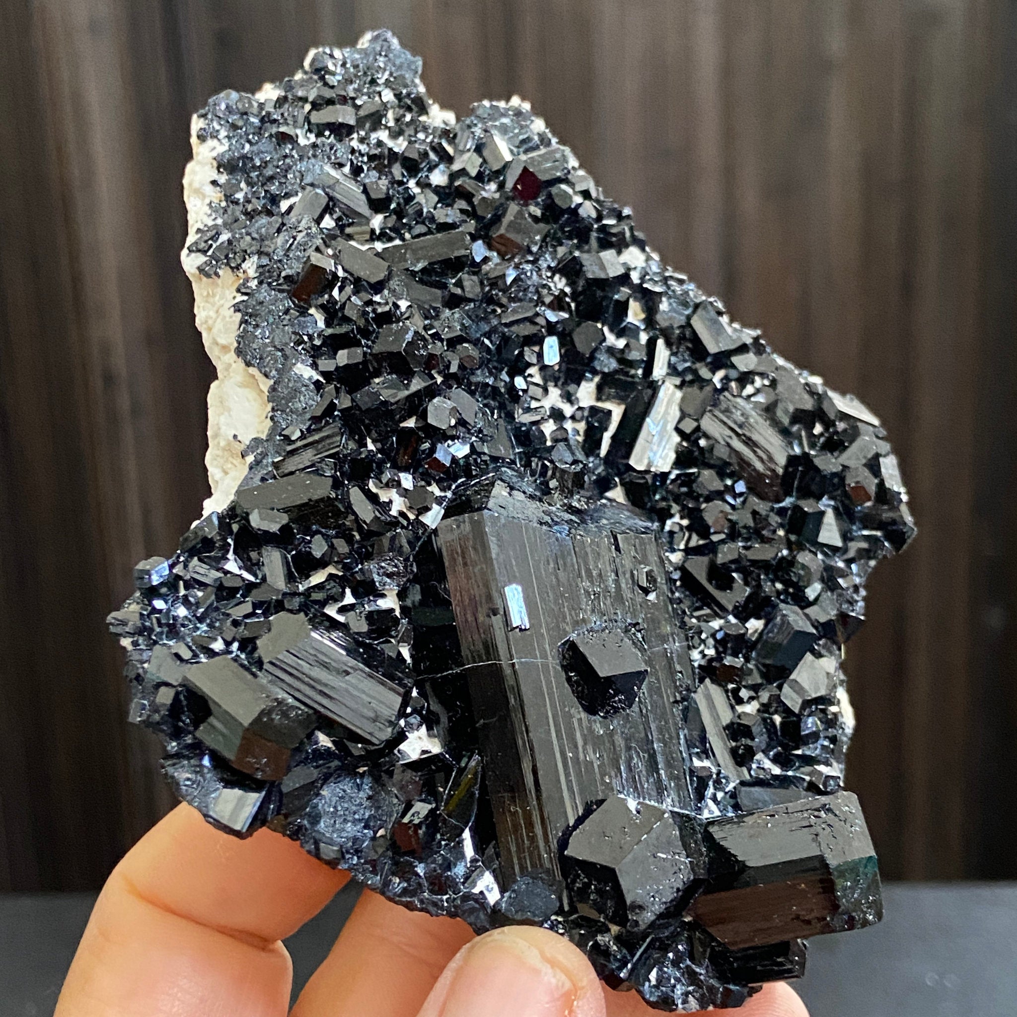 AAA Namibian Black Tourmaline Crystal Cluster