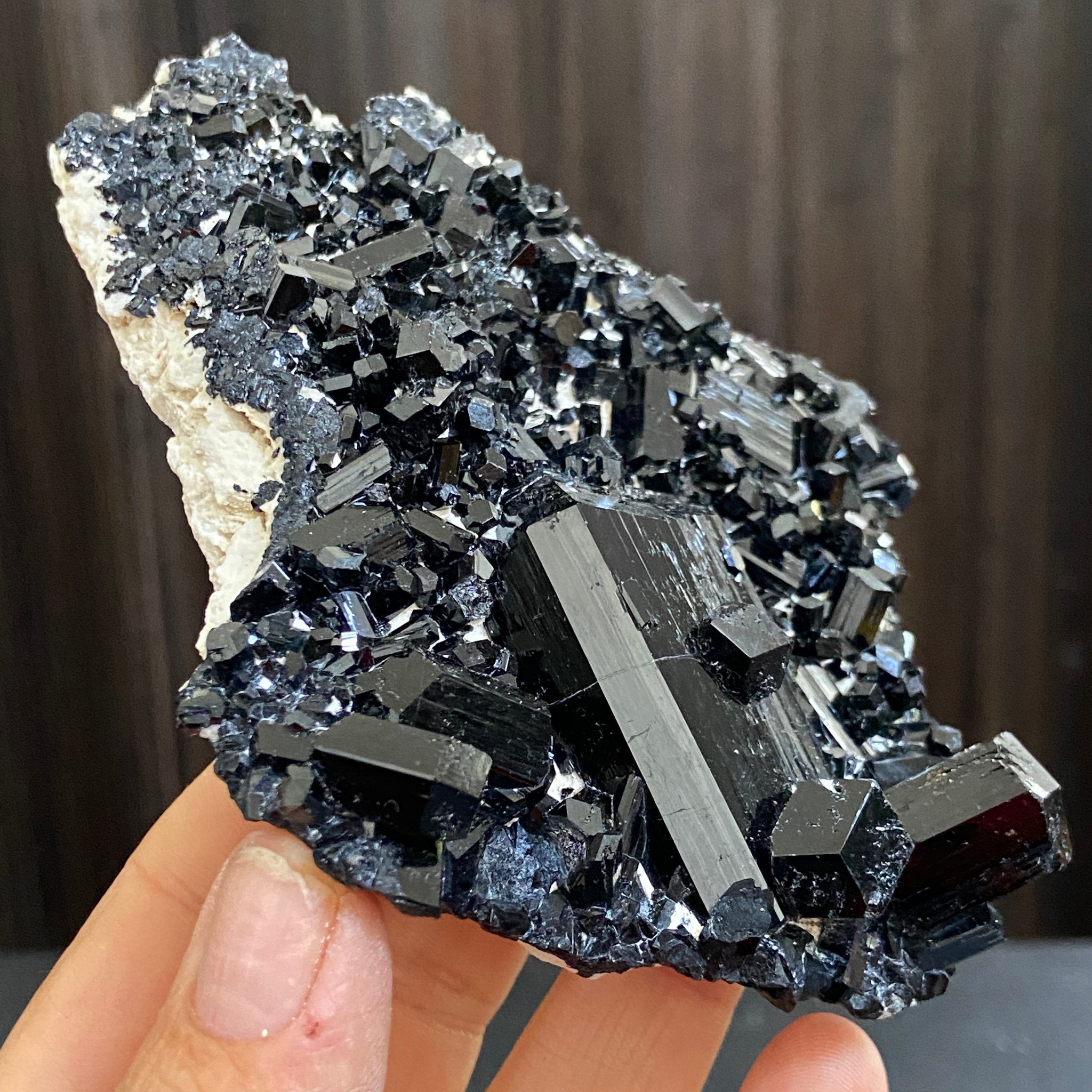 AAA Namibian Black Tourmaline Crystal Cluster