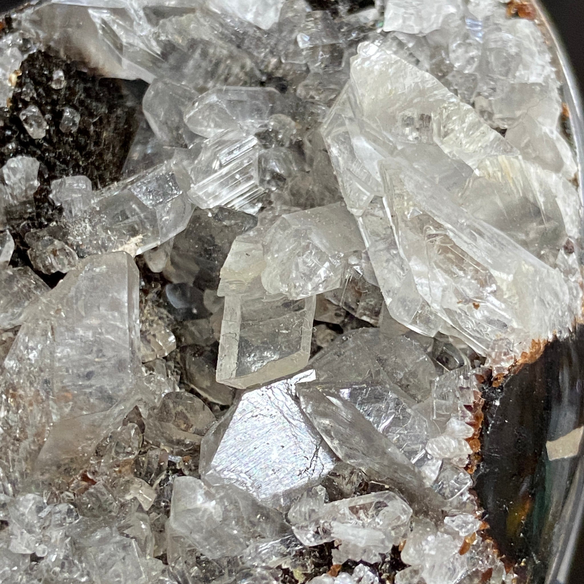 Rare Septarian Egg with Defined Calcite Crystals