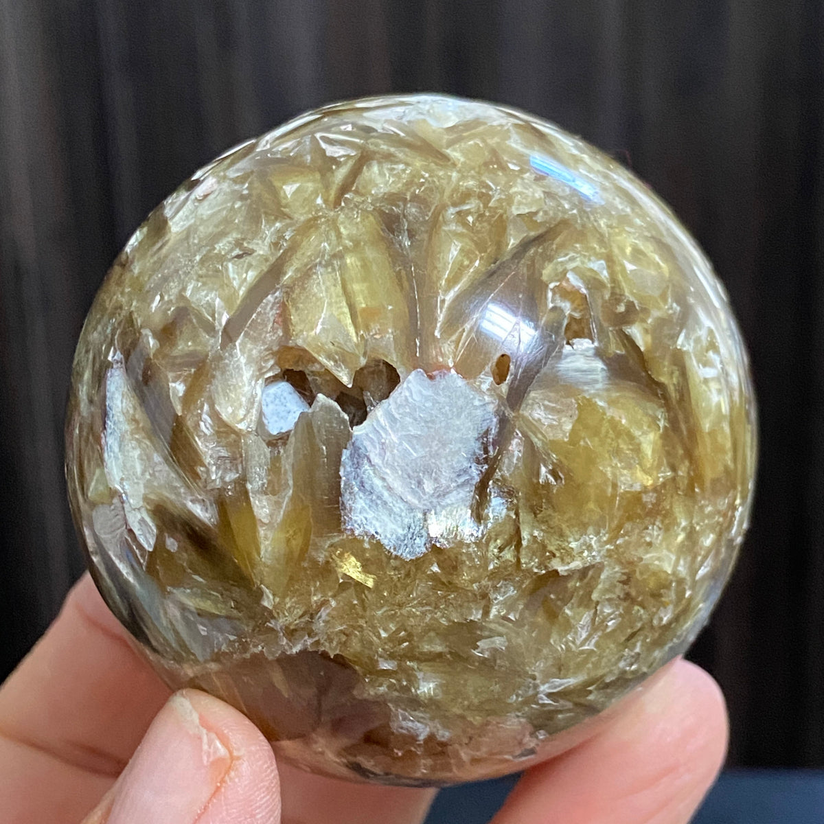 Rare Golden Muscovite Sphere
