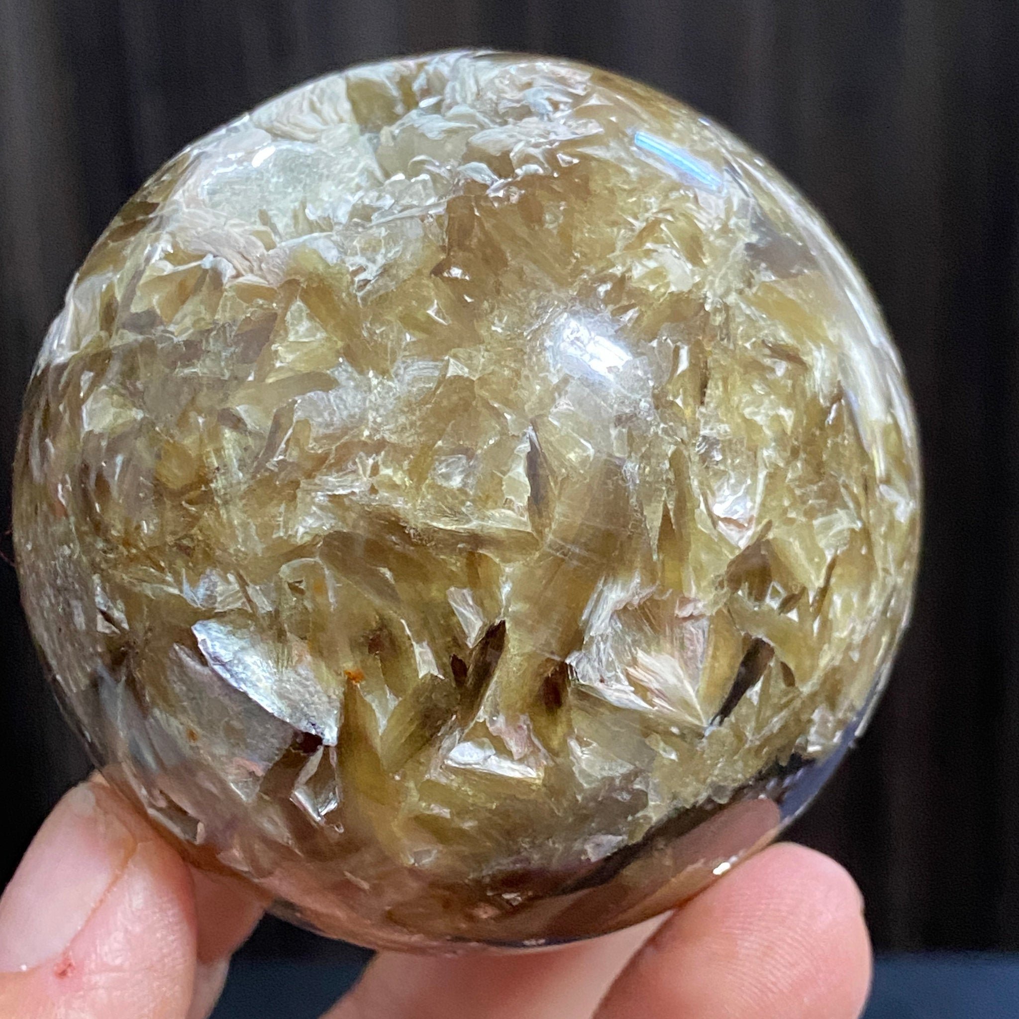 Rare Golden Muscovite Sphere
