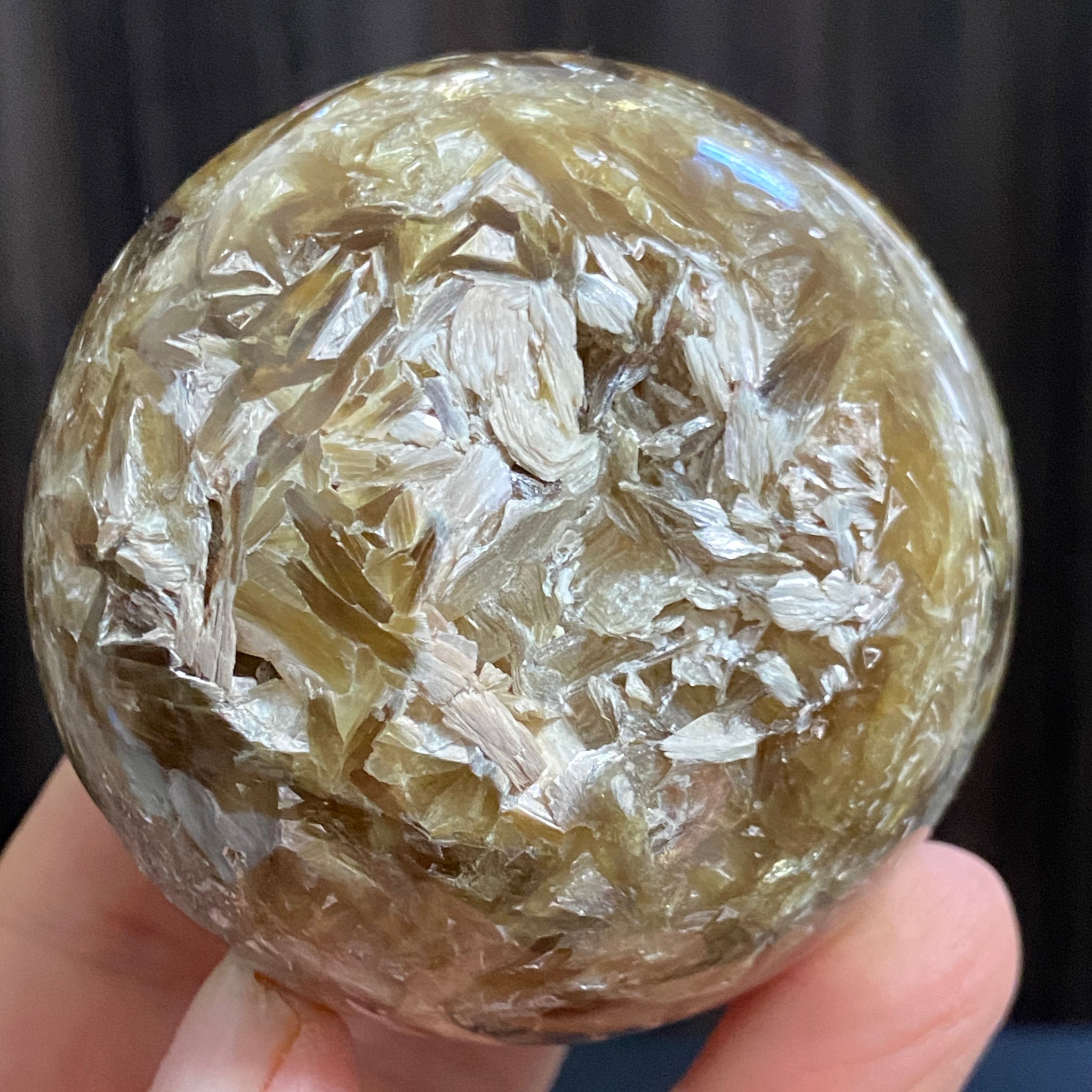 Rare Golden Muscovite Sphere