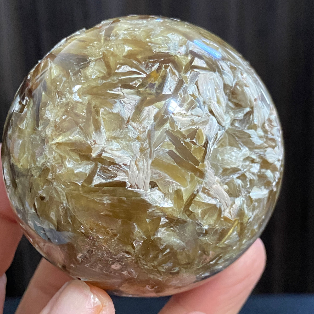 Rare Golden Muscovite Sphere