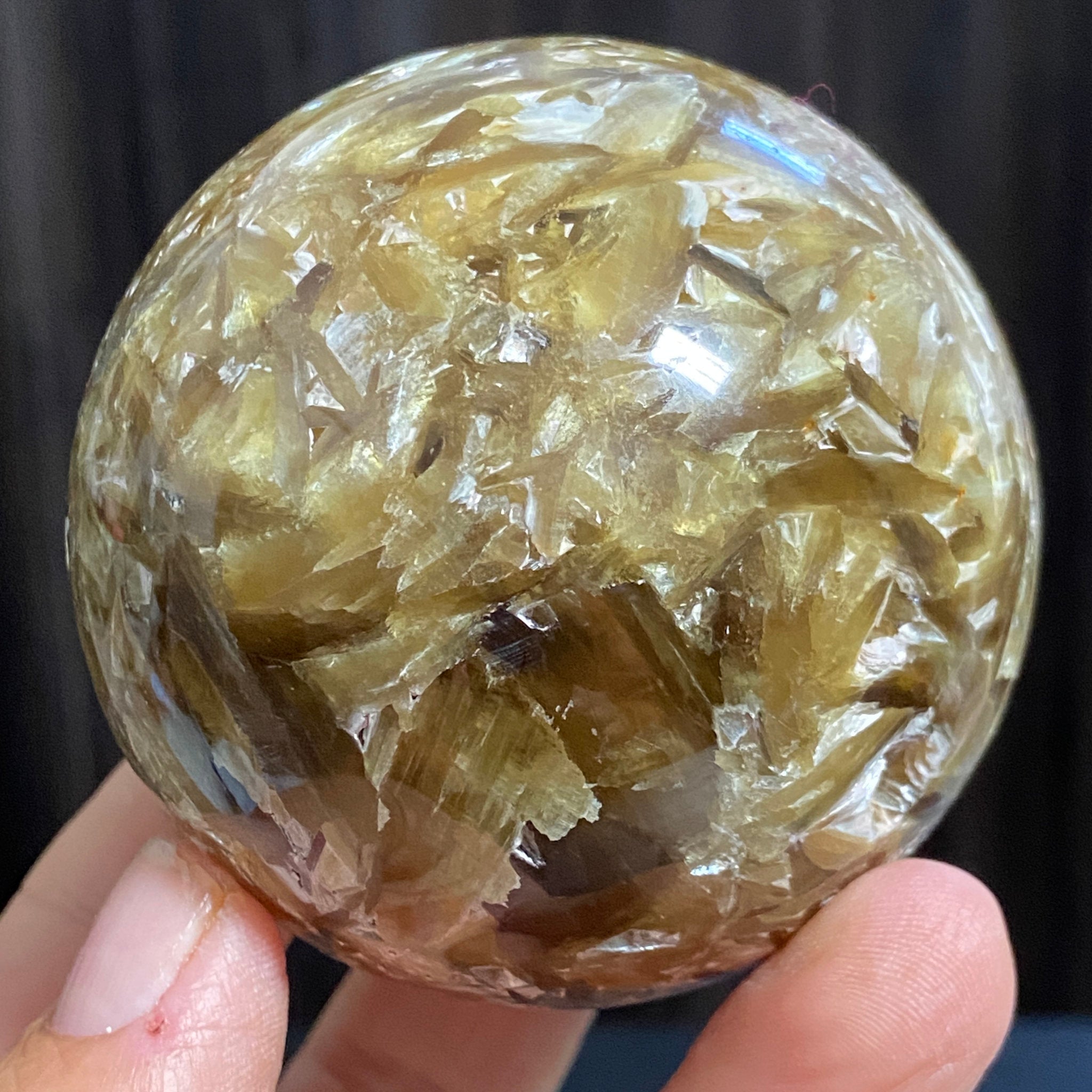Rare Golden Muscovite Sphere