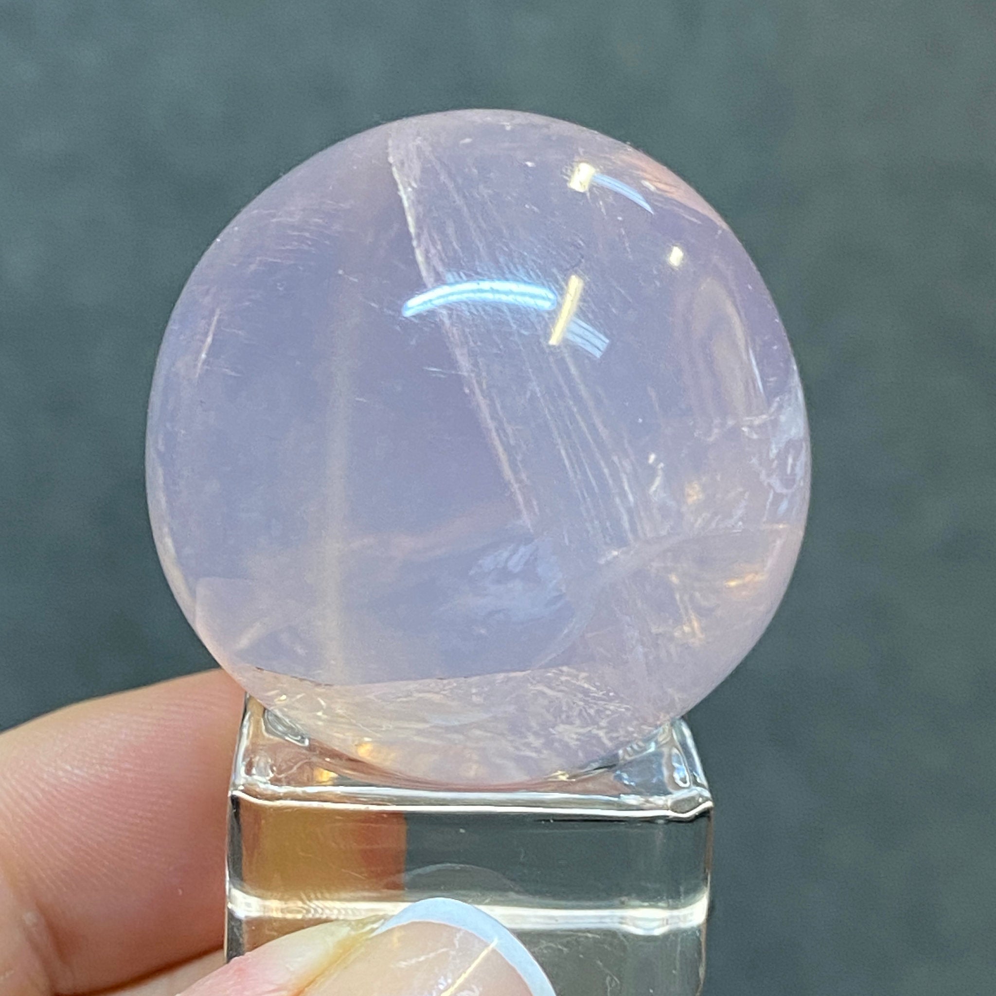 Double Star Rose Quartz Sphere - Brazil