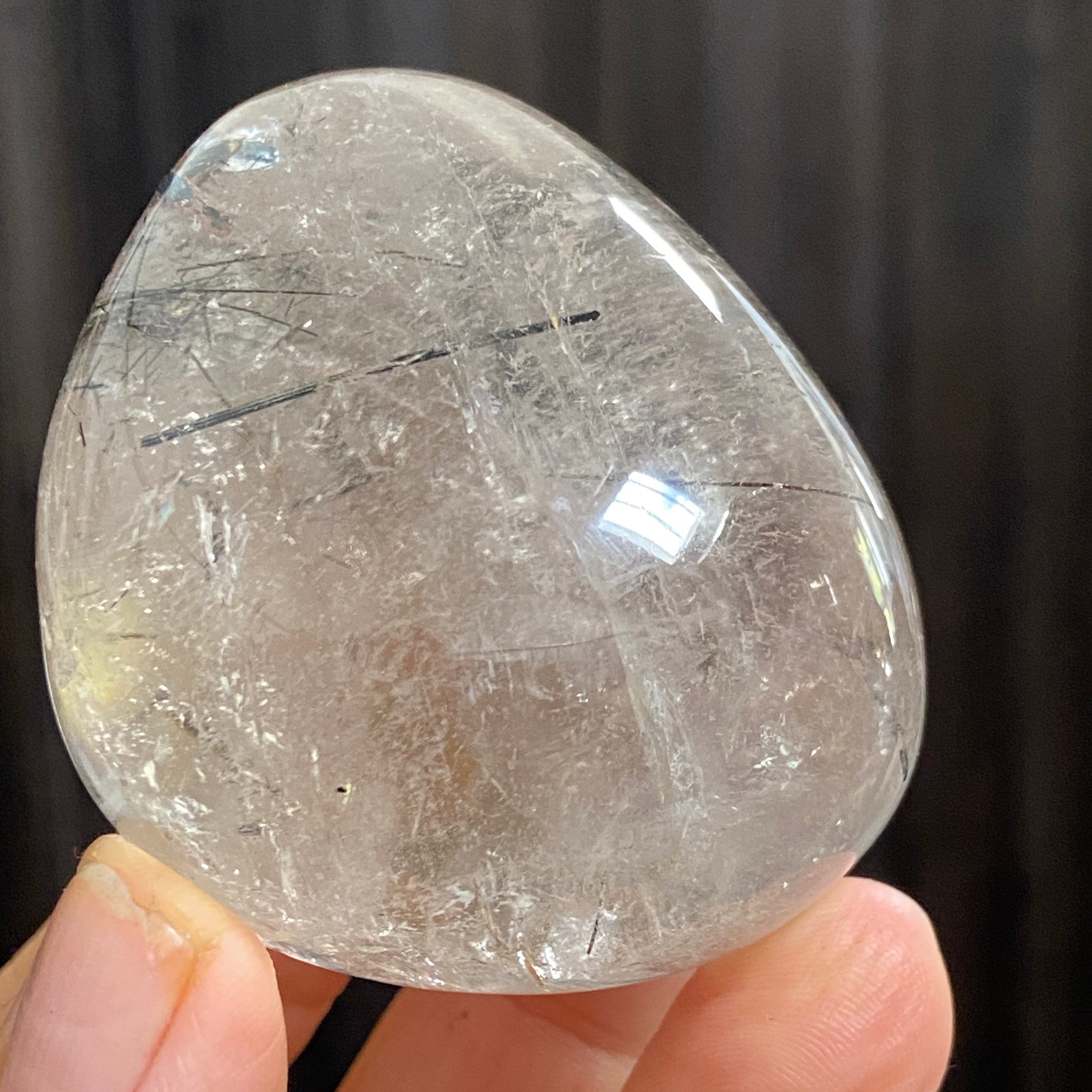 Black Tourmaline in Clear Quartz Freeform