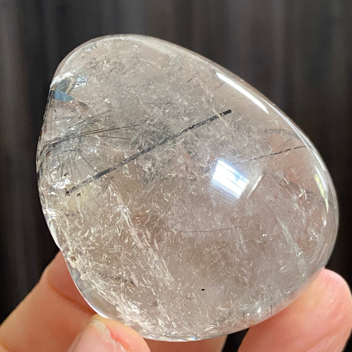 Black Tourmaline in Clear Quartz Freeform