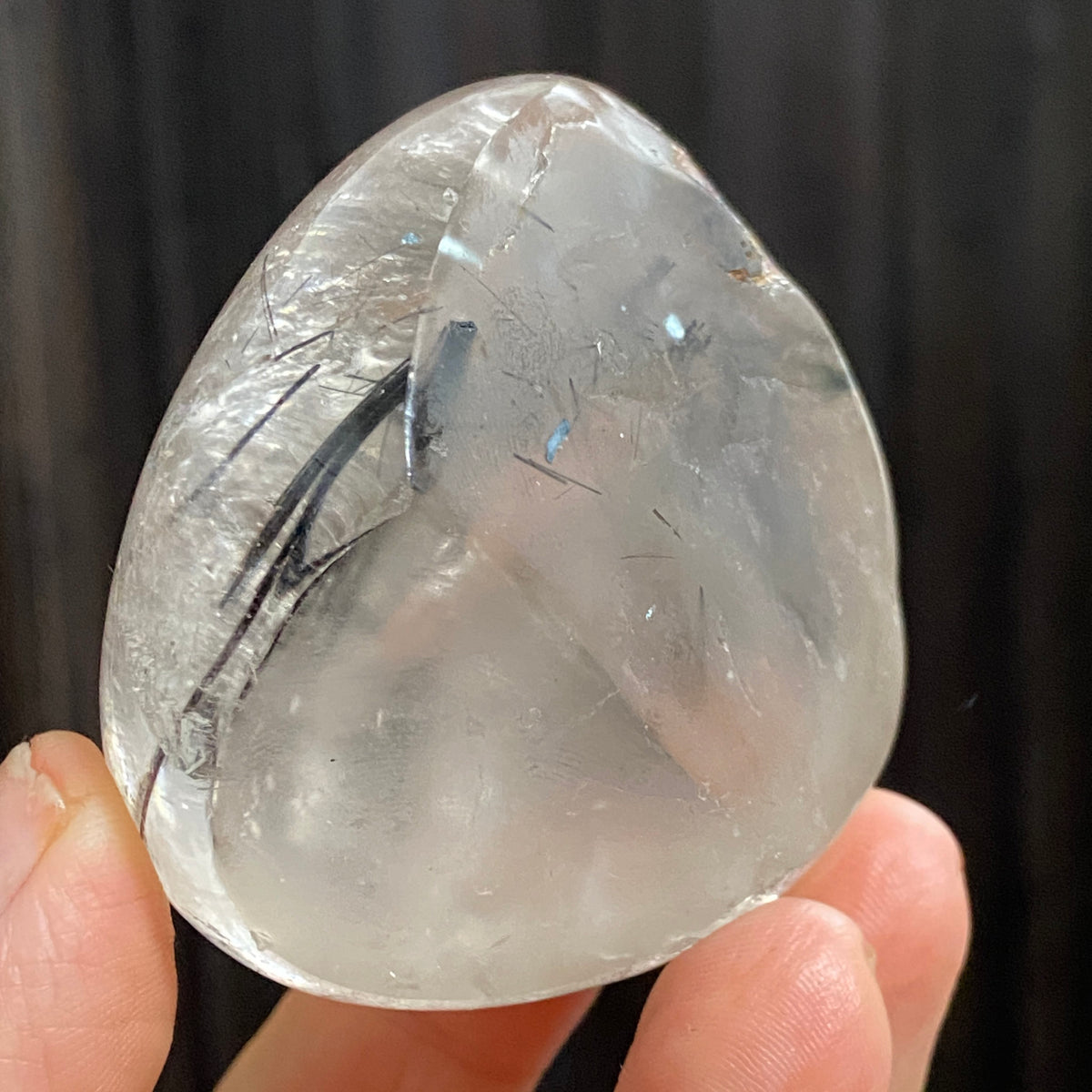 Black Tourmaline in Clear Quartz Freeform