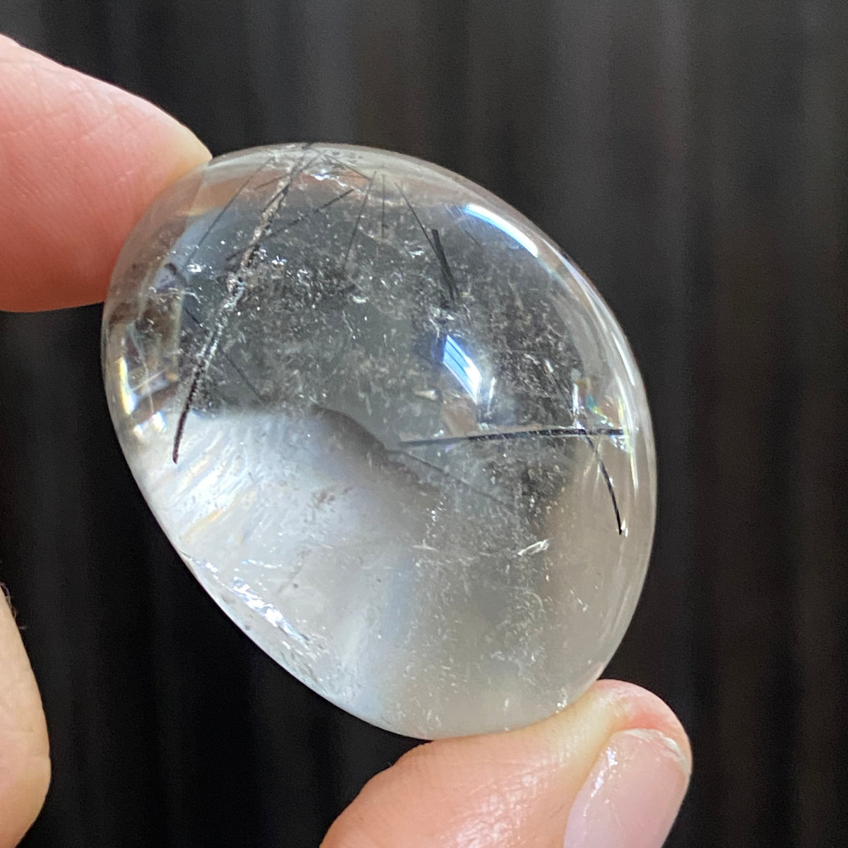 Black Tourmaline in Clear Quartz Freeform