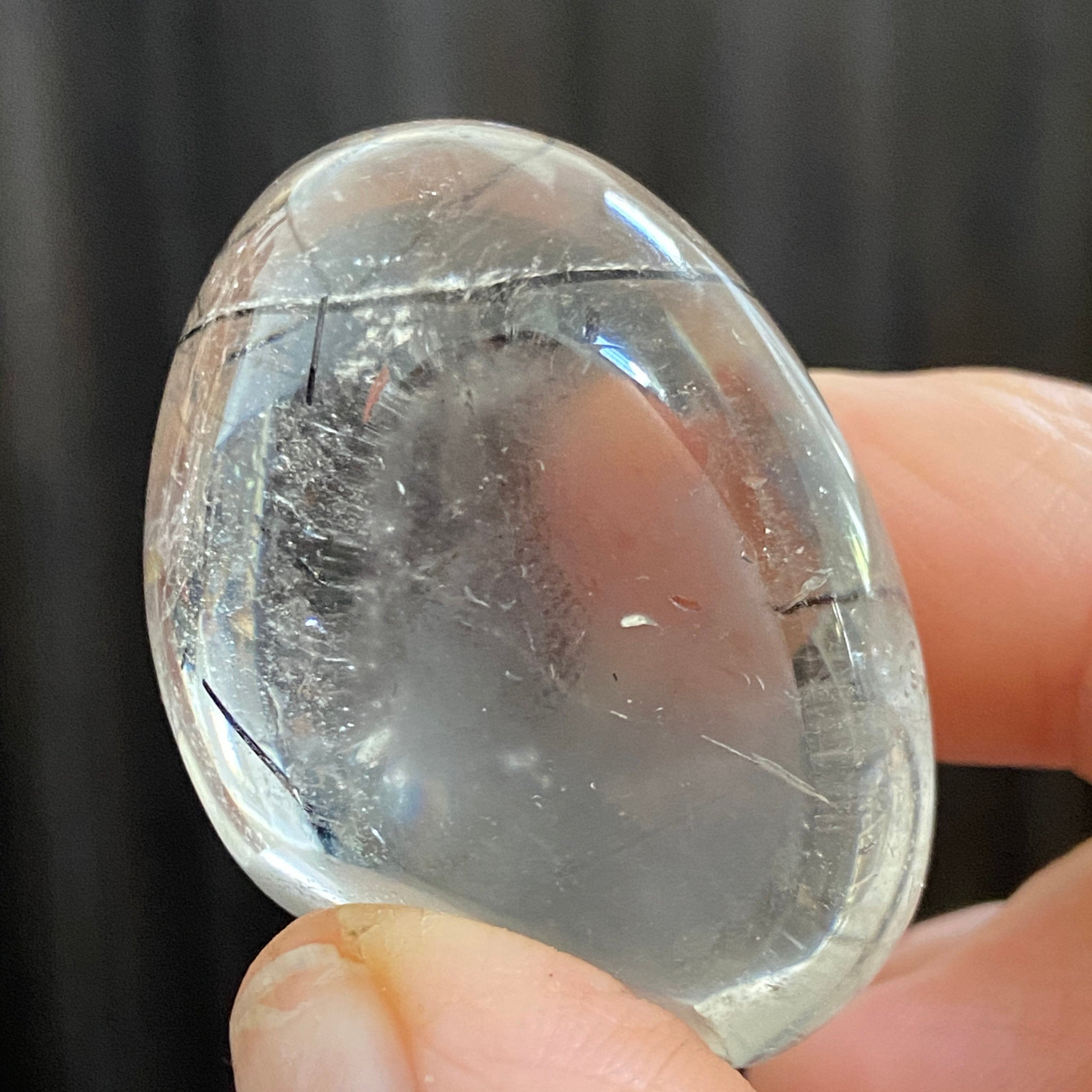 Black Tourmaline in Clear Quartz Freeform