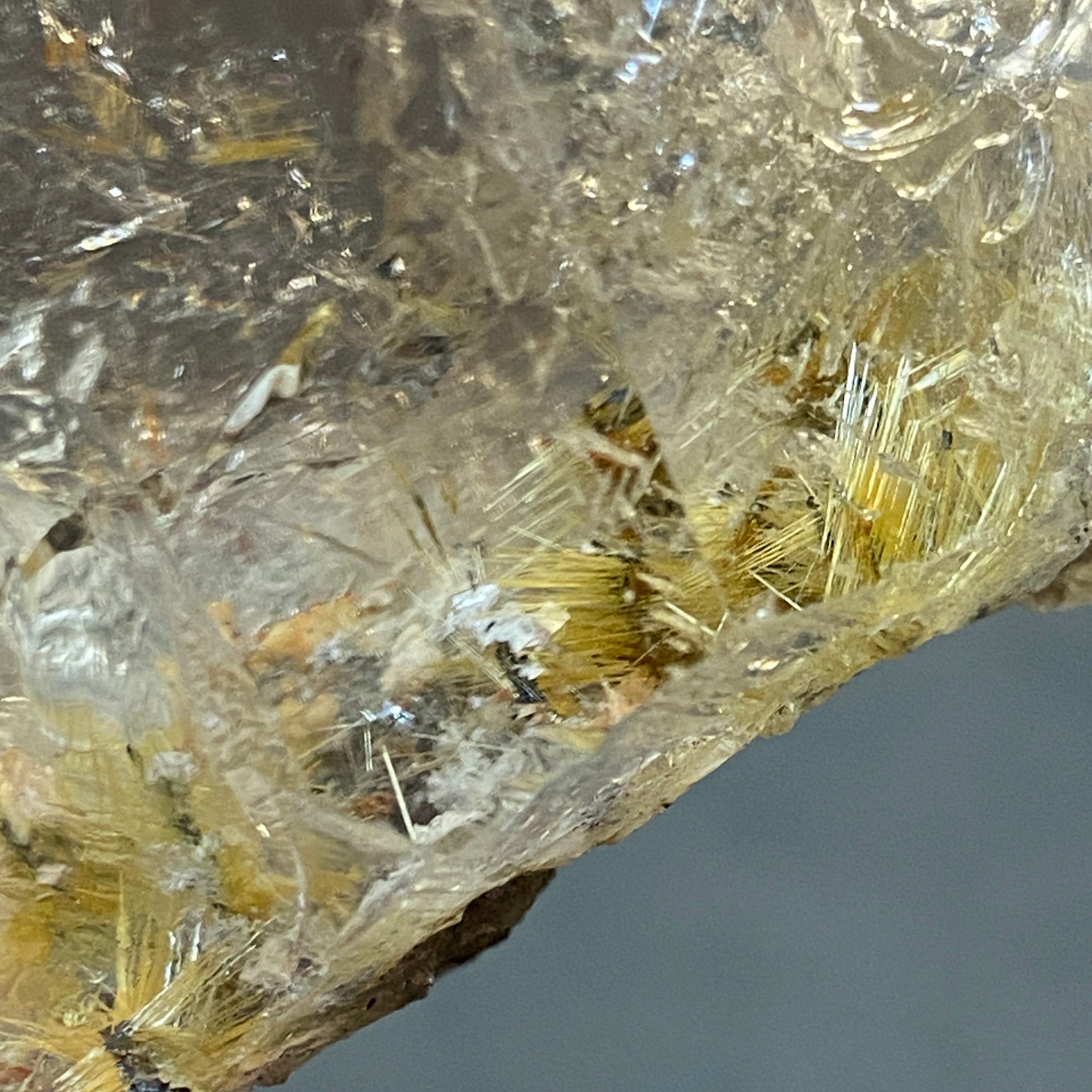 Smoky Quartz with Golden Rutile – Brazil