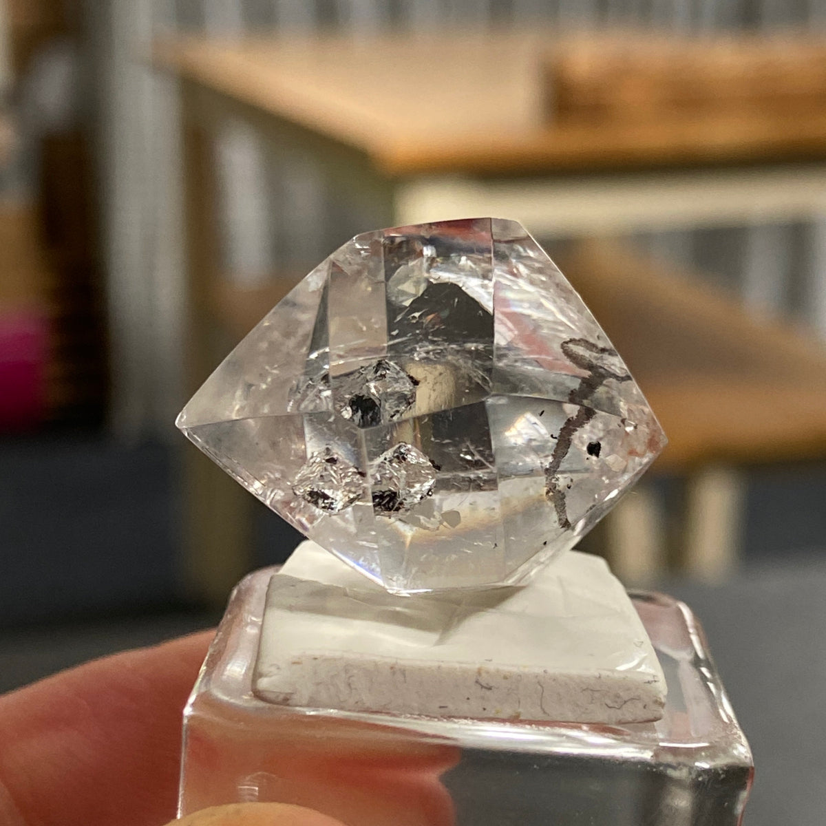 Double Terminated Quartz with Carbon and Heart Inclusion - Brazil