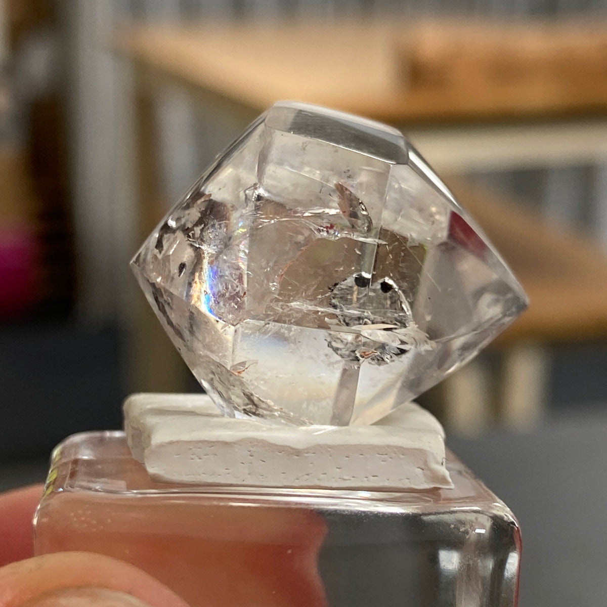 Double Terminated Quartz with Carbon and Heart Inclusion - Brazil