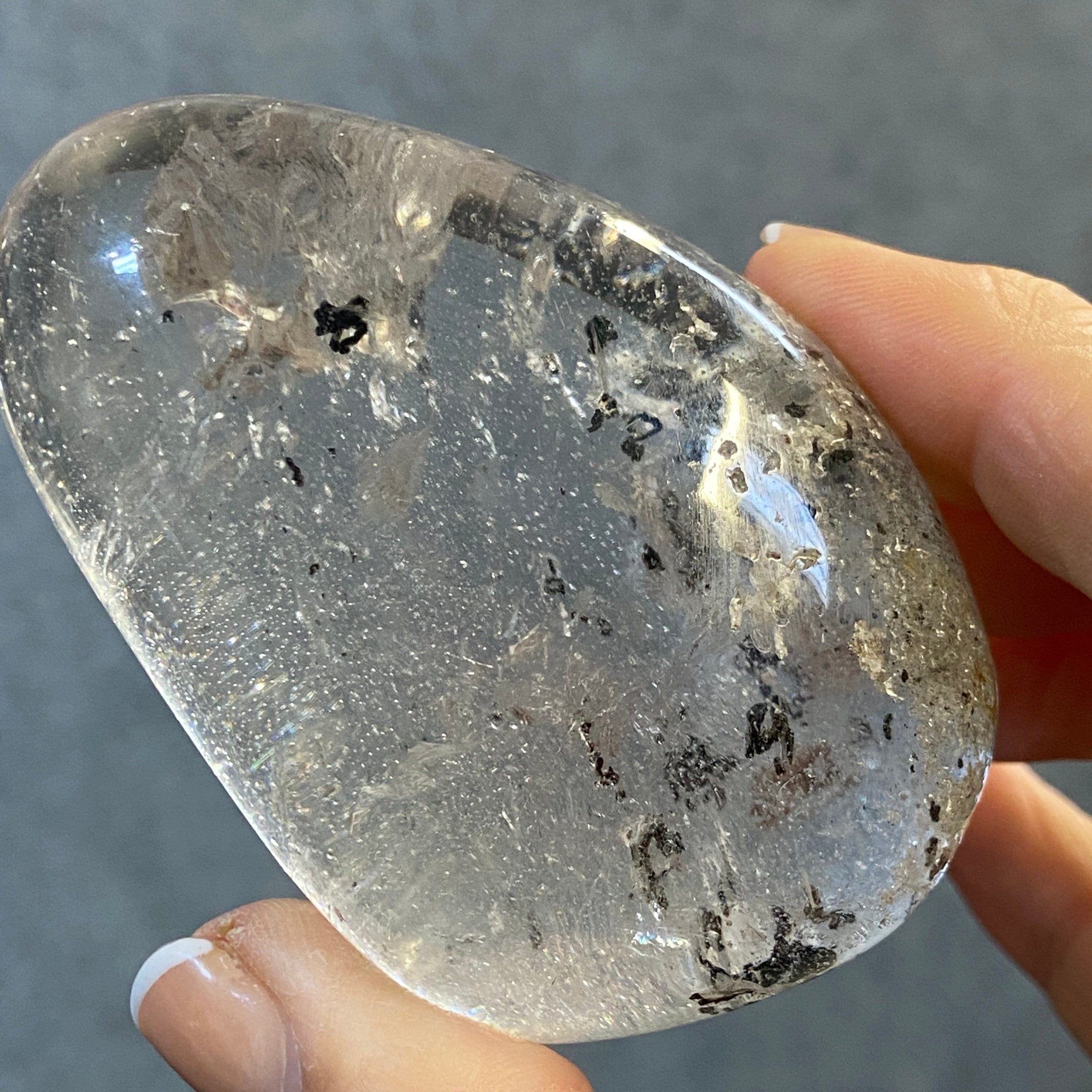 Clear Quartz with Black Chlorite Inclusions – Brazil