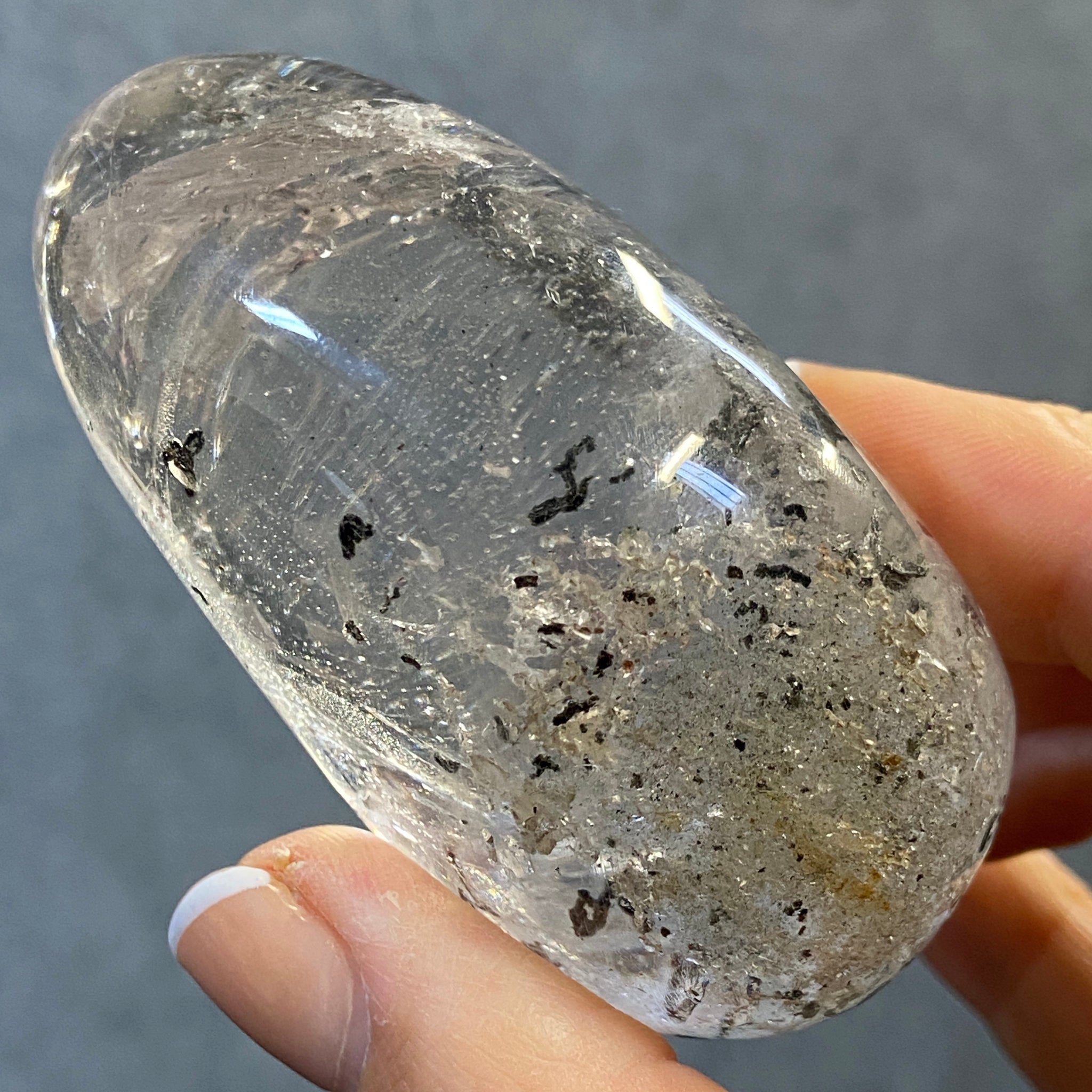Clear Quartz with Black Chlorite Inclusions – Brazil