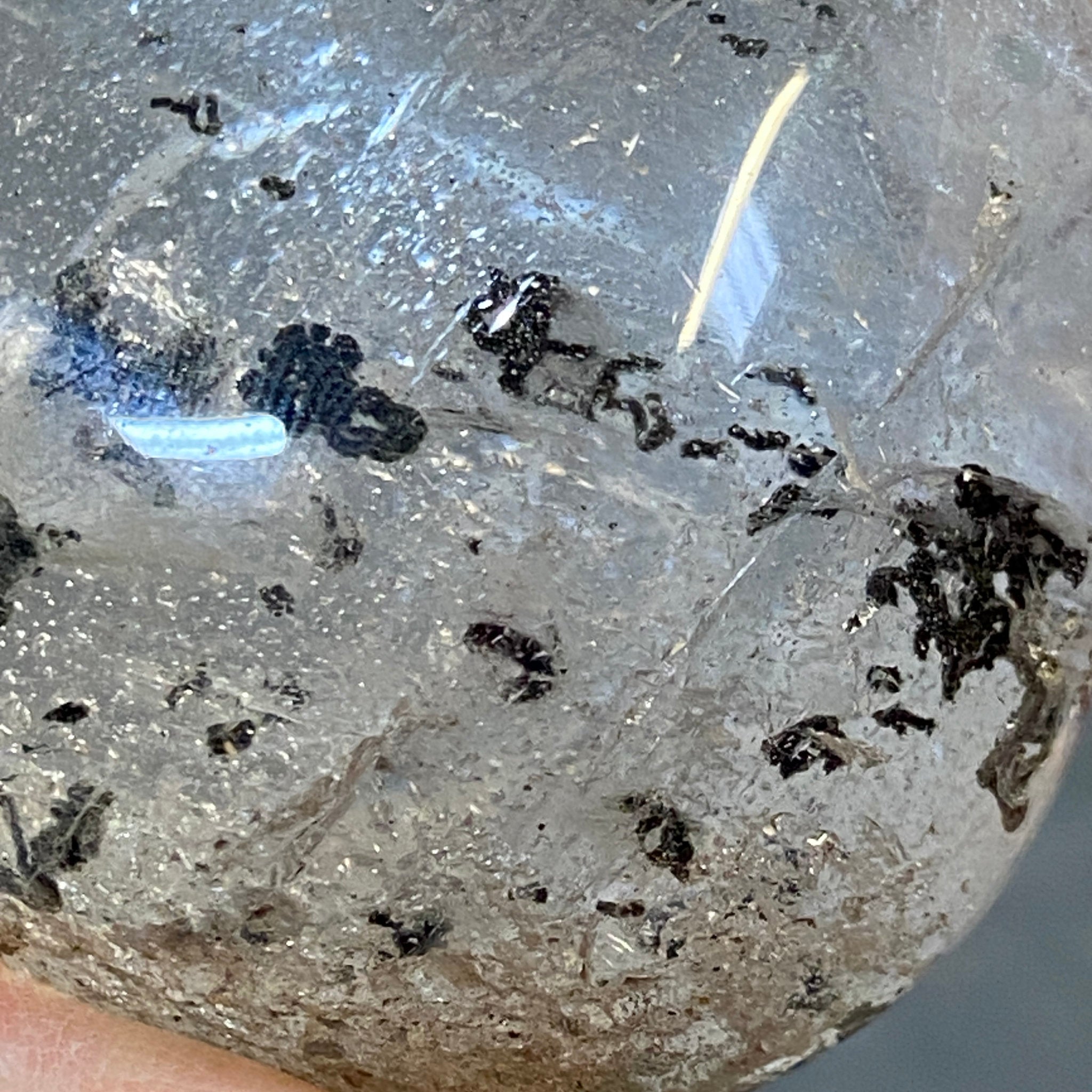 Clear Quartz with Black Chlorite Inclusions – Brazil