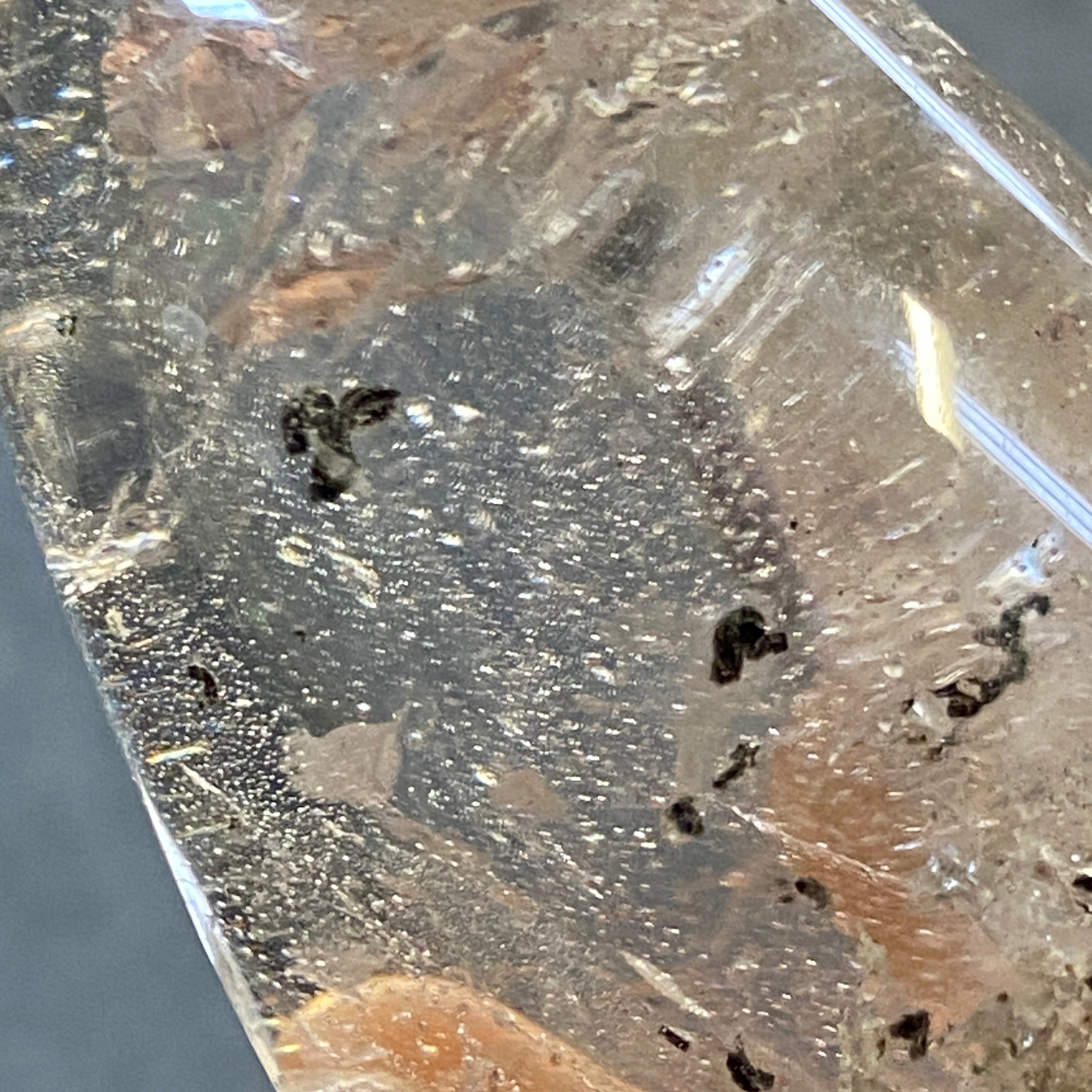 Clear Quartz with Black Chlorite Inclusions – Brazil