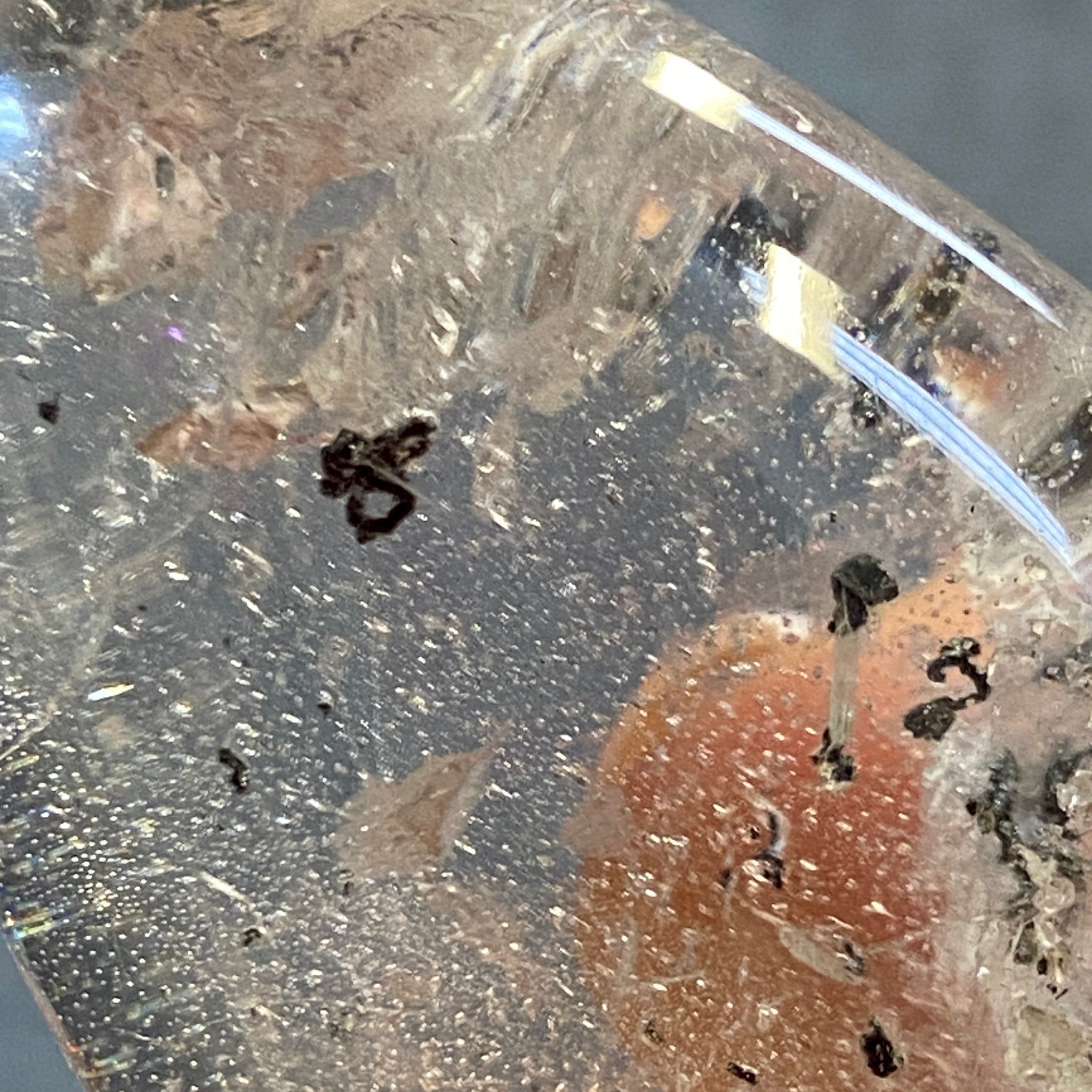 Clear Quartz with Black Chlorite Inclusions – Brazil