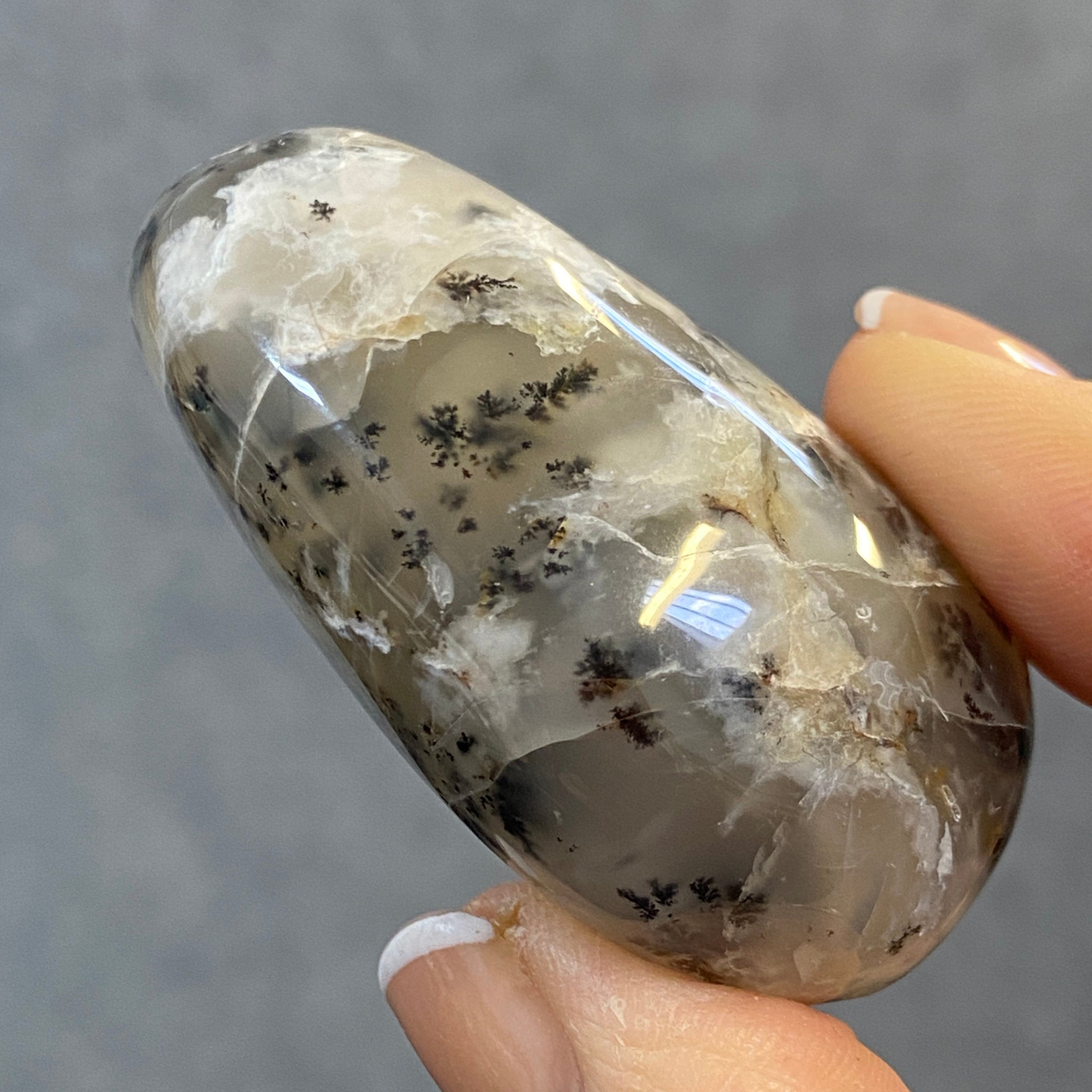 Merlinite Palmstone - Dendritic Agate - Madagascar