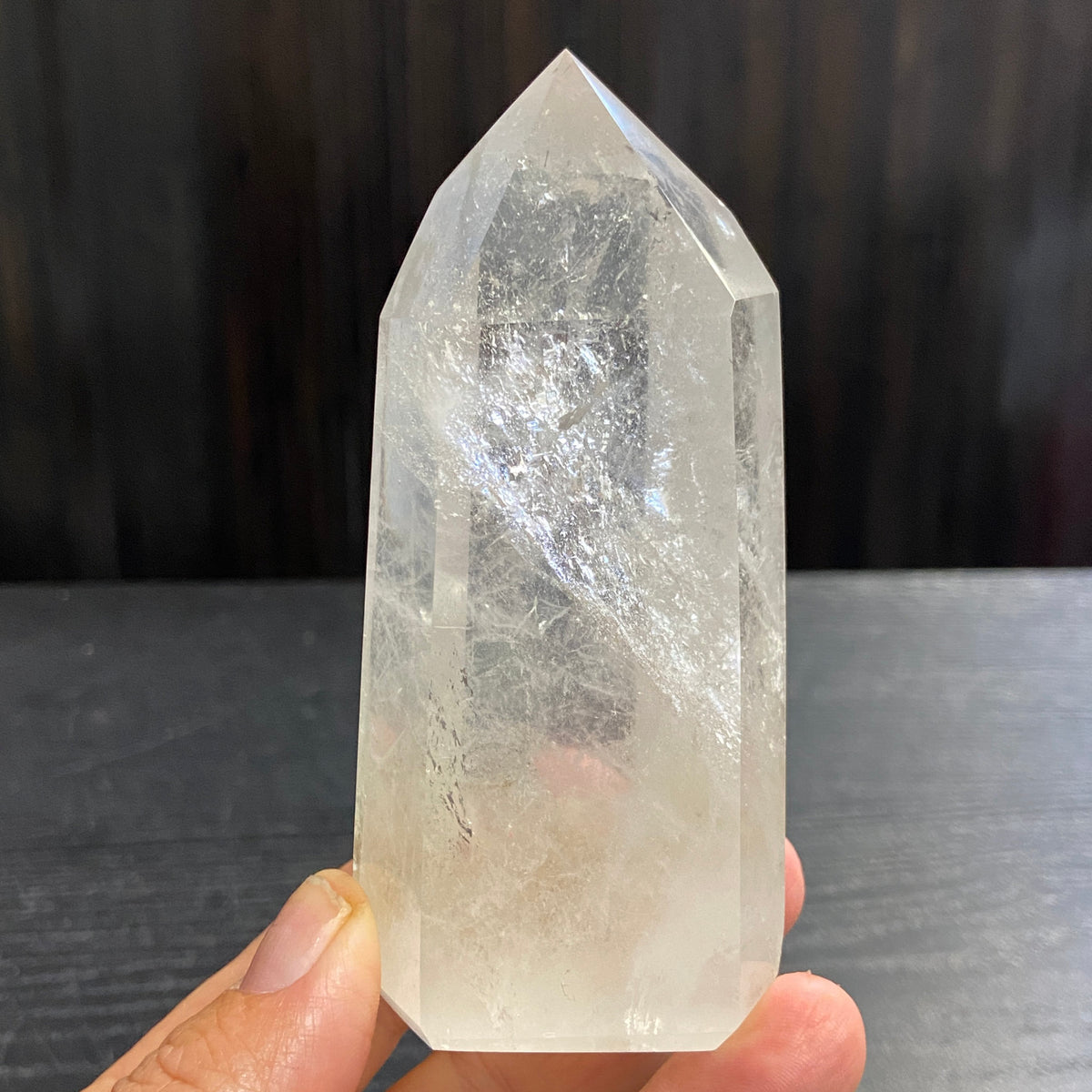 Clear Quartz Standing Point – Madagascar