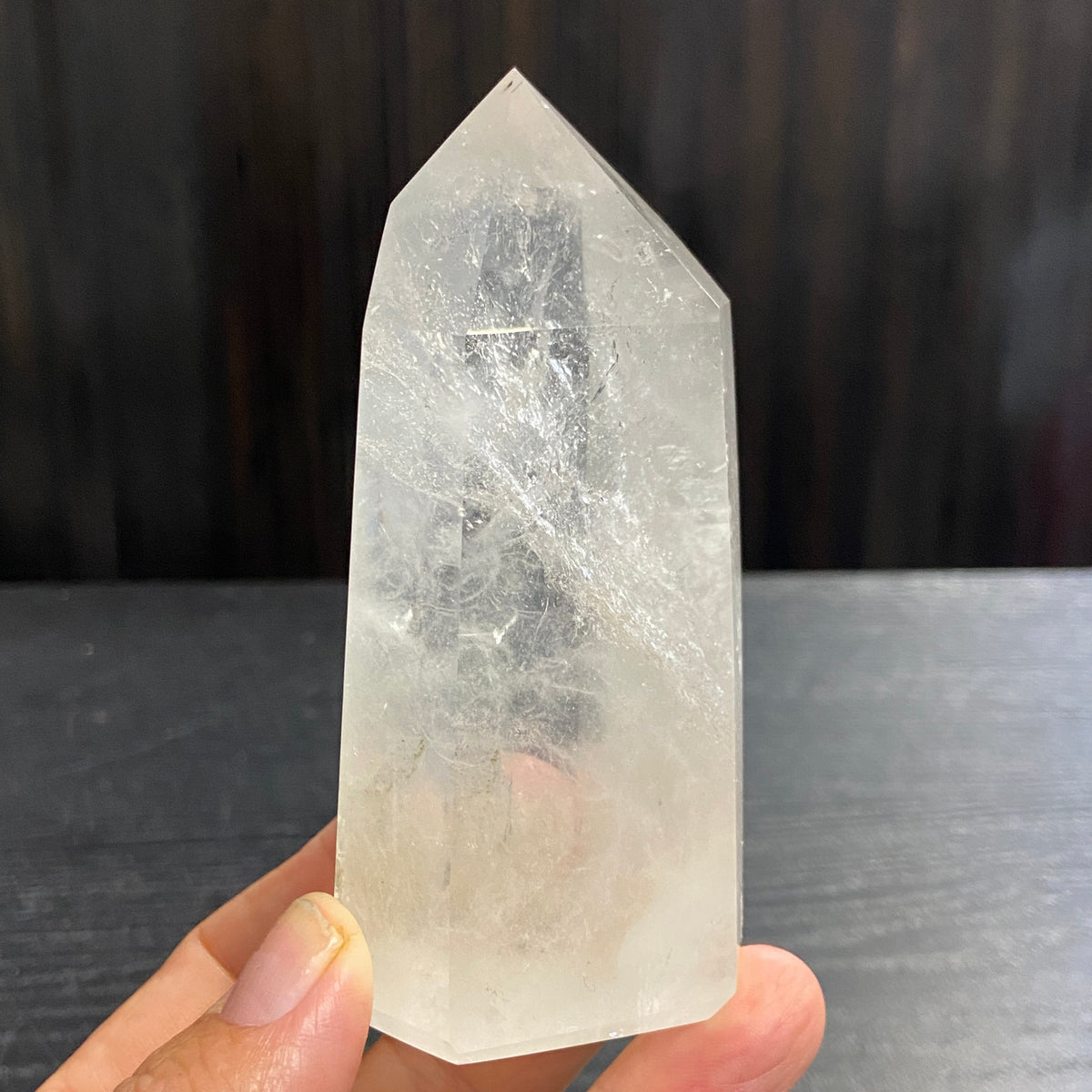 Clear Quartz Standing Point – Madagascar