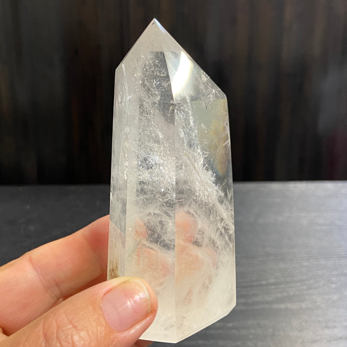 Clear Quartz Standing Point – Madagascar