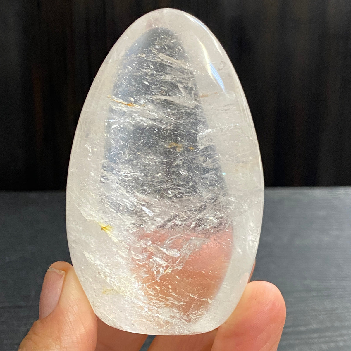 Clear Quartz Freeform with Golden Healer Inclusions – Madagascar