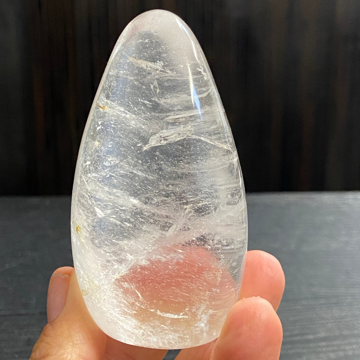 Clear Quartz Freeform with Golden Healer Inclusions – Madagascar