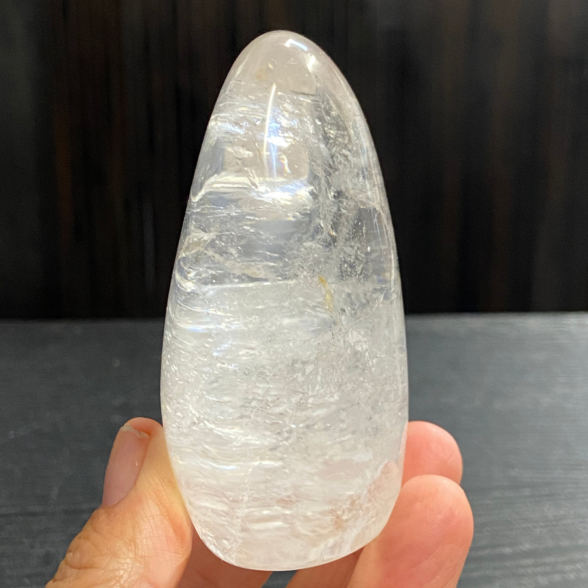 Clear Quartz Freeform with Golden Healer Inclusions – Madagascar