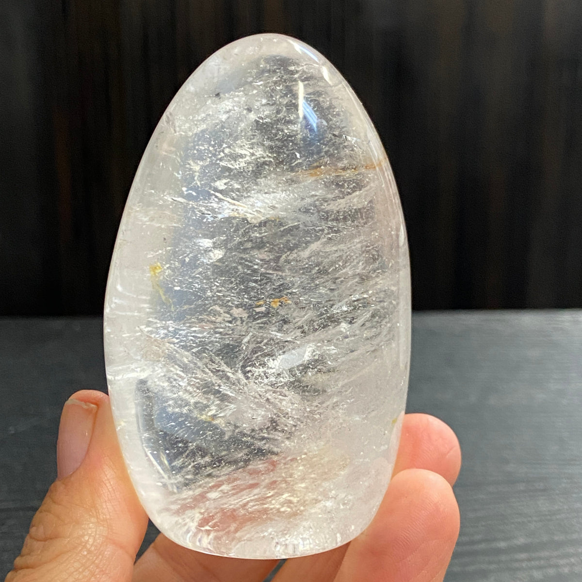 Clear Quartz Freeform with Golden Healer Inclusions – Madagascar