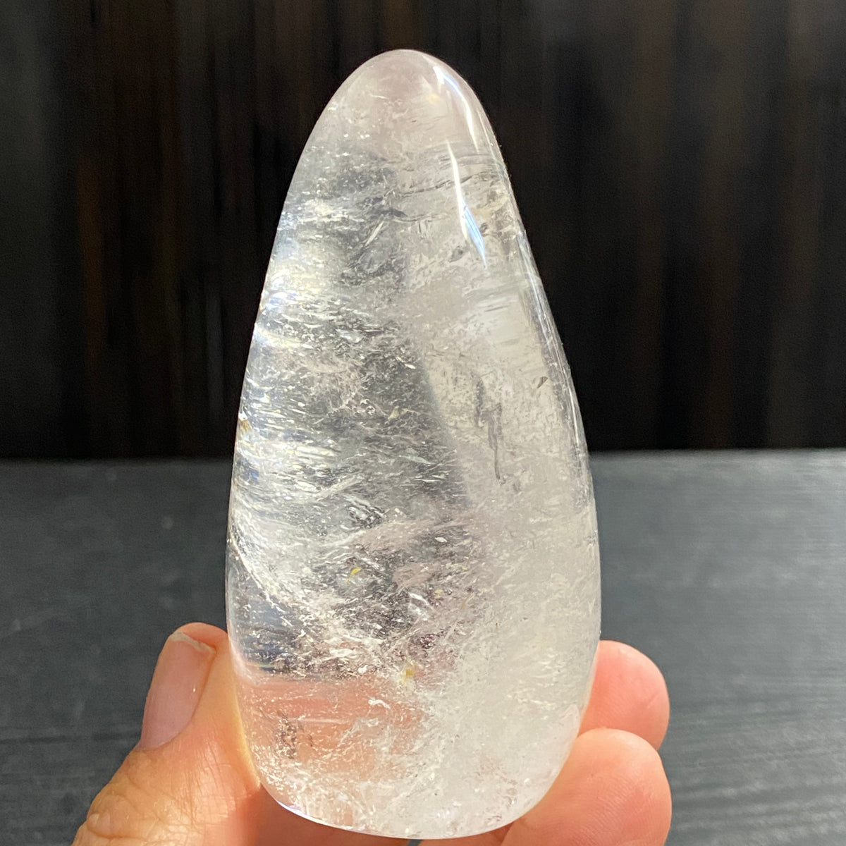 Clear Quartz Freeform with Golden Healer Inclusions – Madagascar