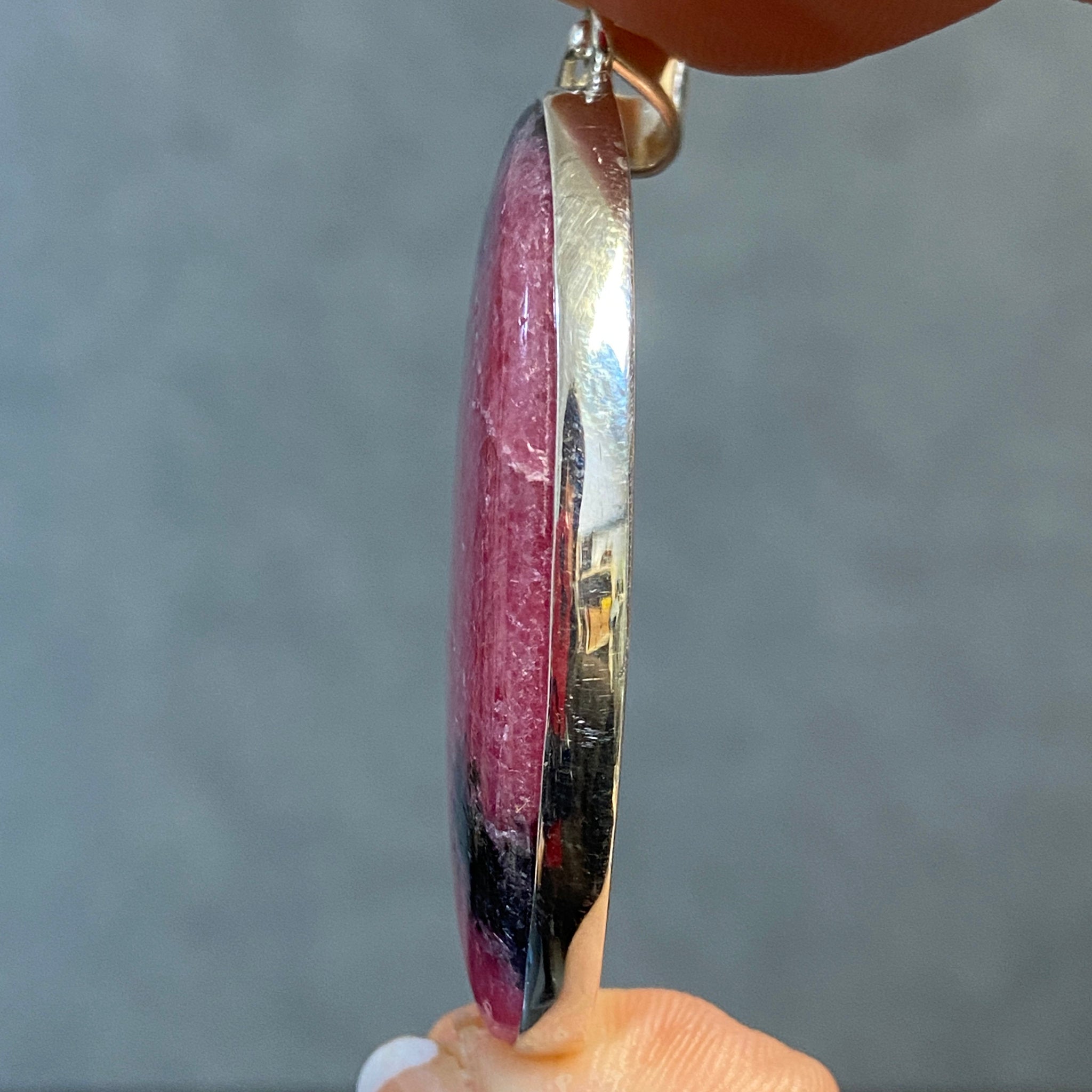 Rhodonite Pendant in Sterling Silver