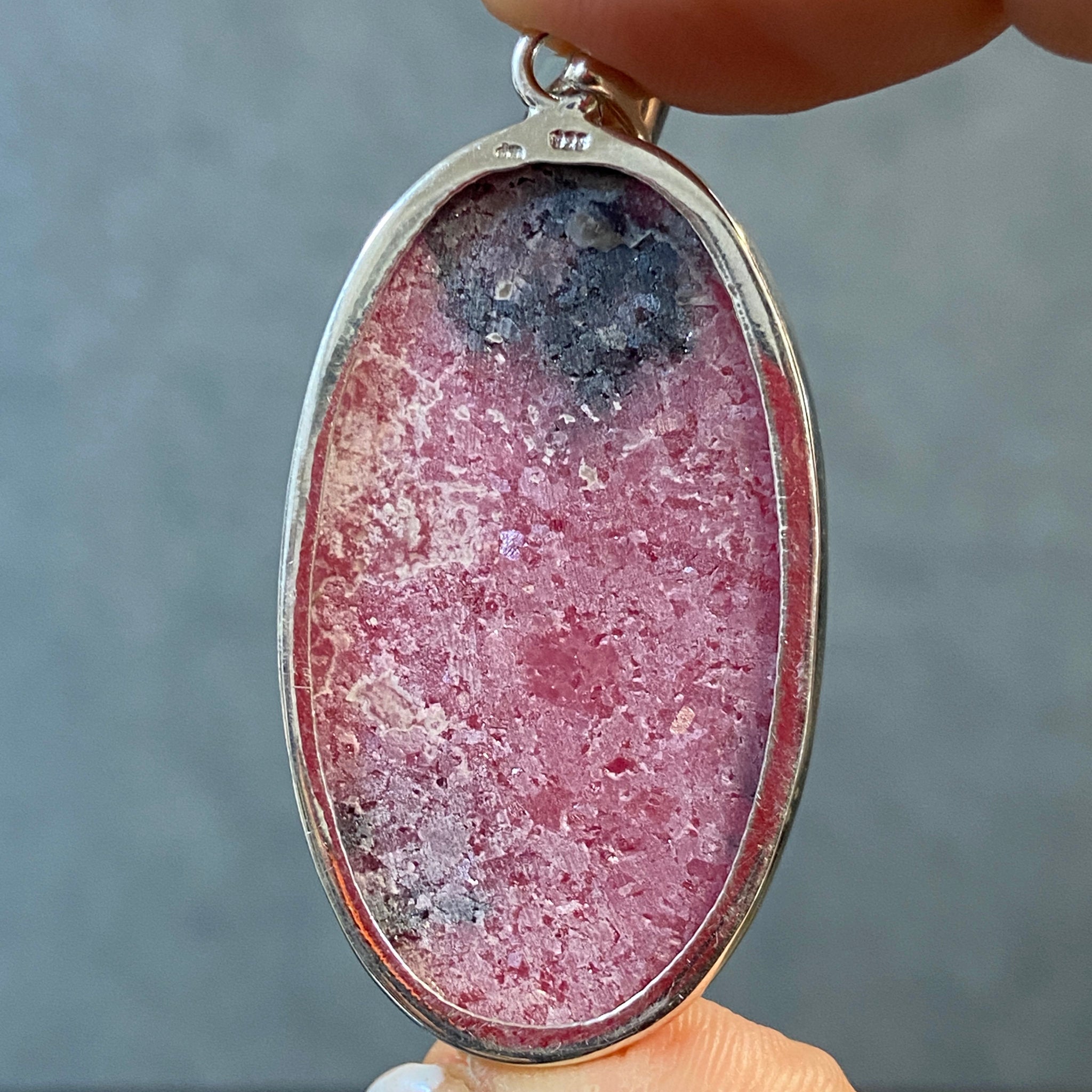 Rhodonite Pendant in Sterling Silver