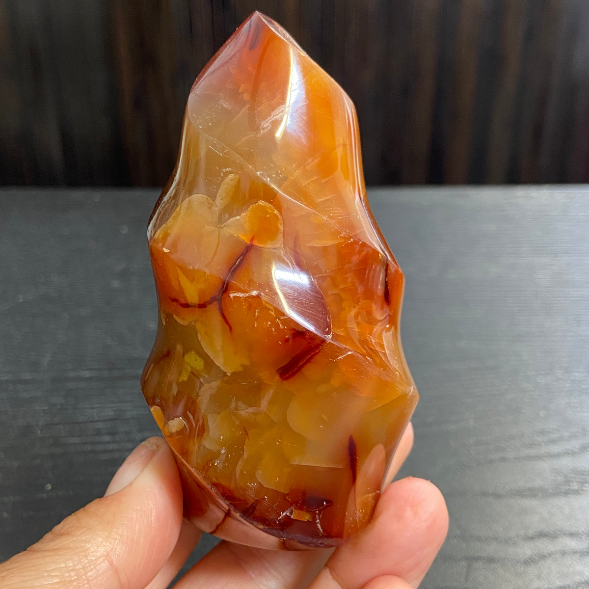 Deep Orange Carnelian Flame – Madagascar
