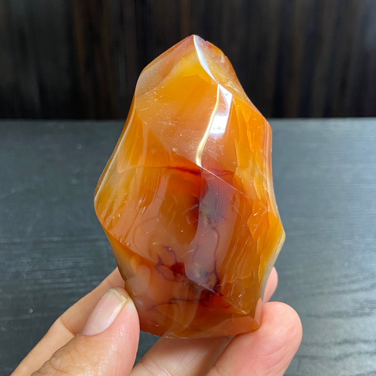 Deep Orange Carnelian Flame – Madagascar