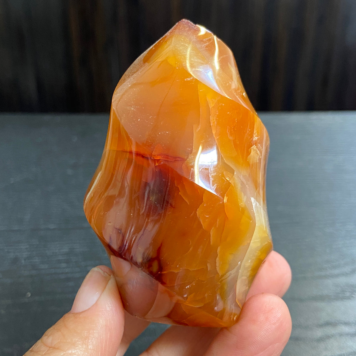 Deep Orange Carnelian Flame – Madagascar