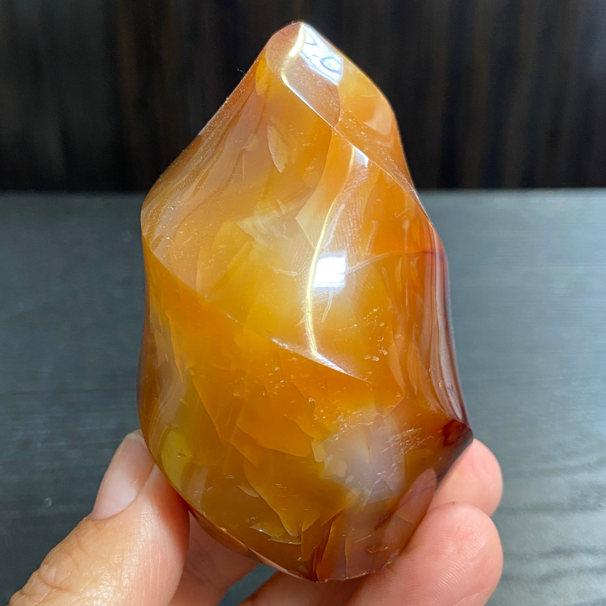 Deep Orange Carnelian Flame – Madagascar