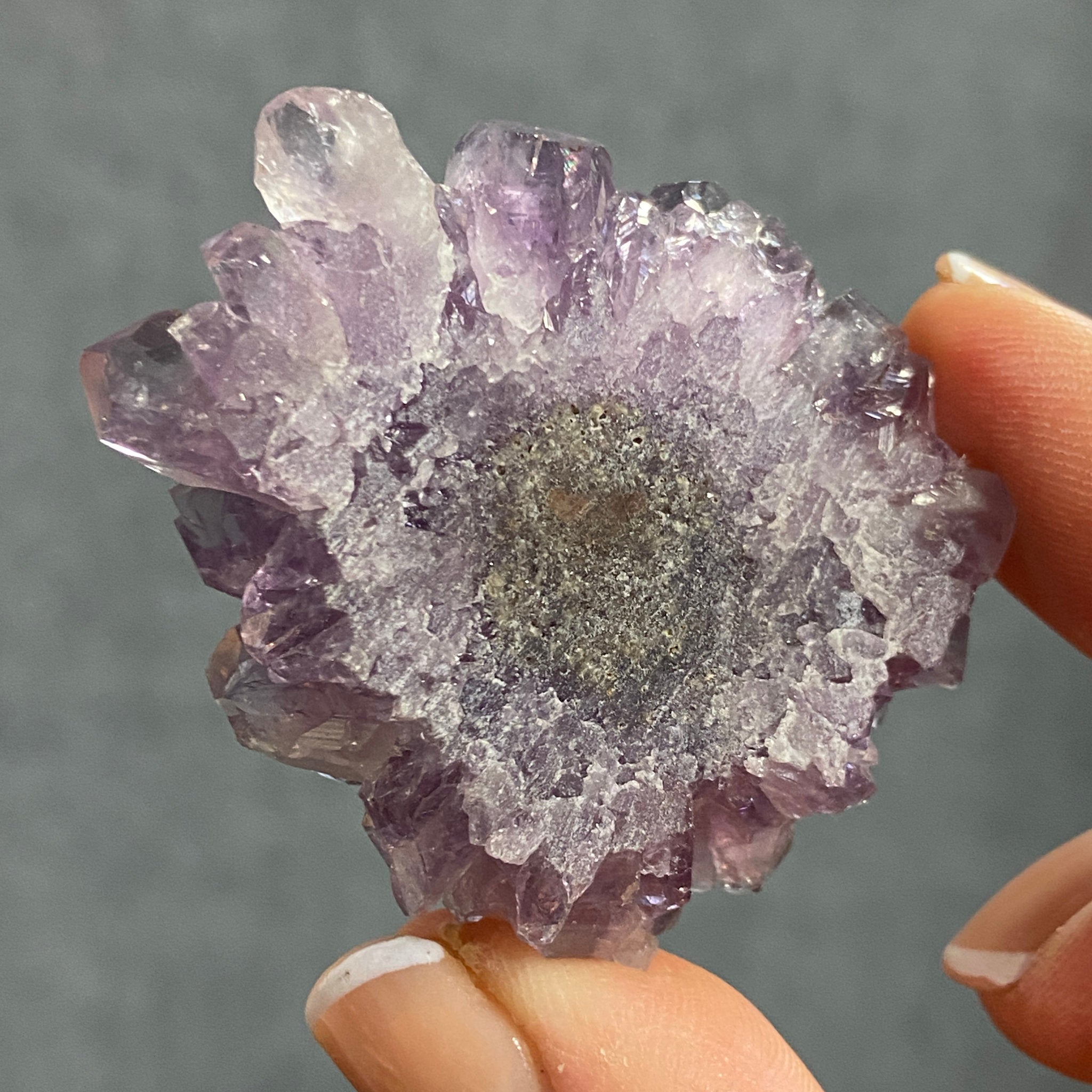 Amethyst Flower – Stalactite Slice