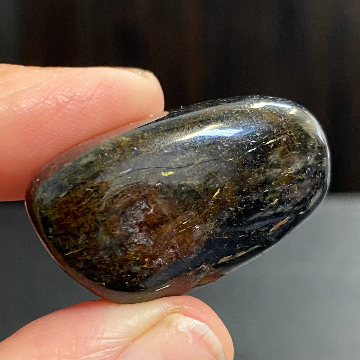 AAA Nuummite Tumbled Stone - Greenland