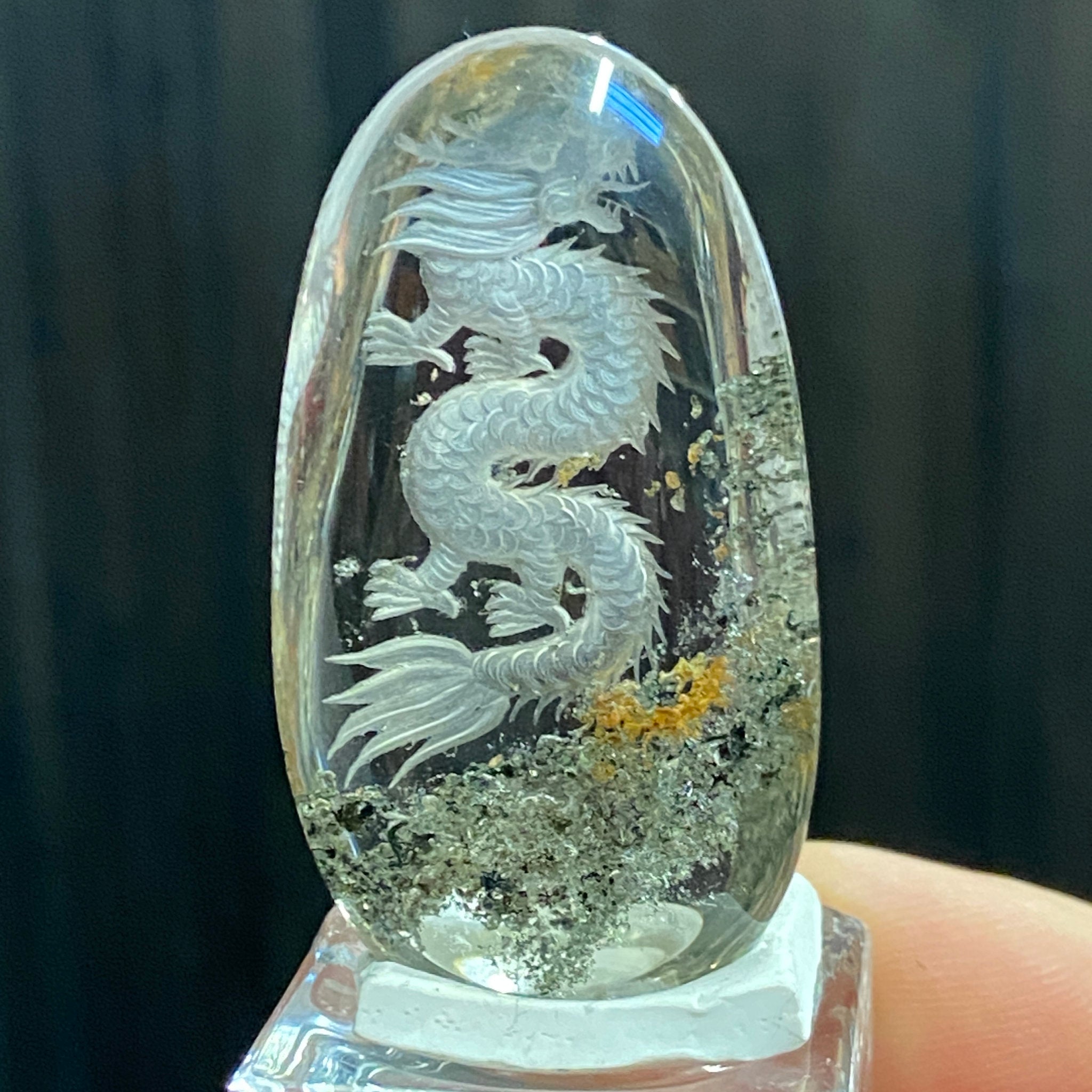 Smoky Shaman Quartz with Dragon