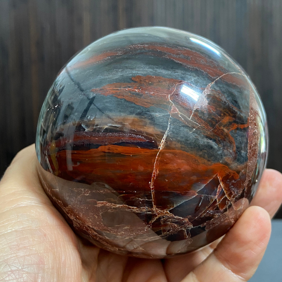 Redwood Petrified Wood Sphere – Madagascar